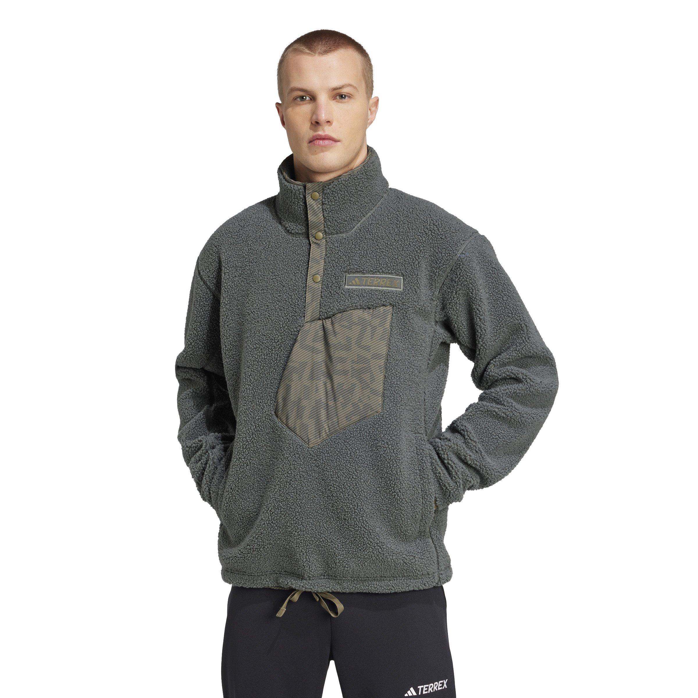 Men's Xploric Fleece Pullover - Green / Grey - Image 2