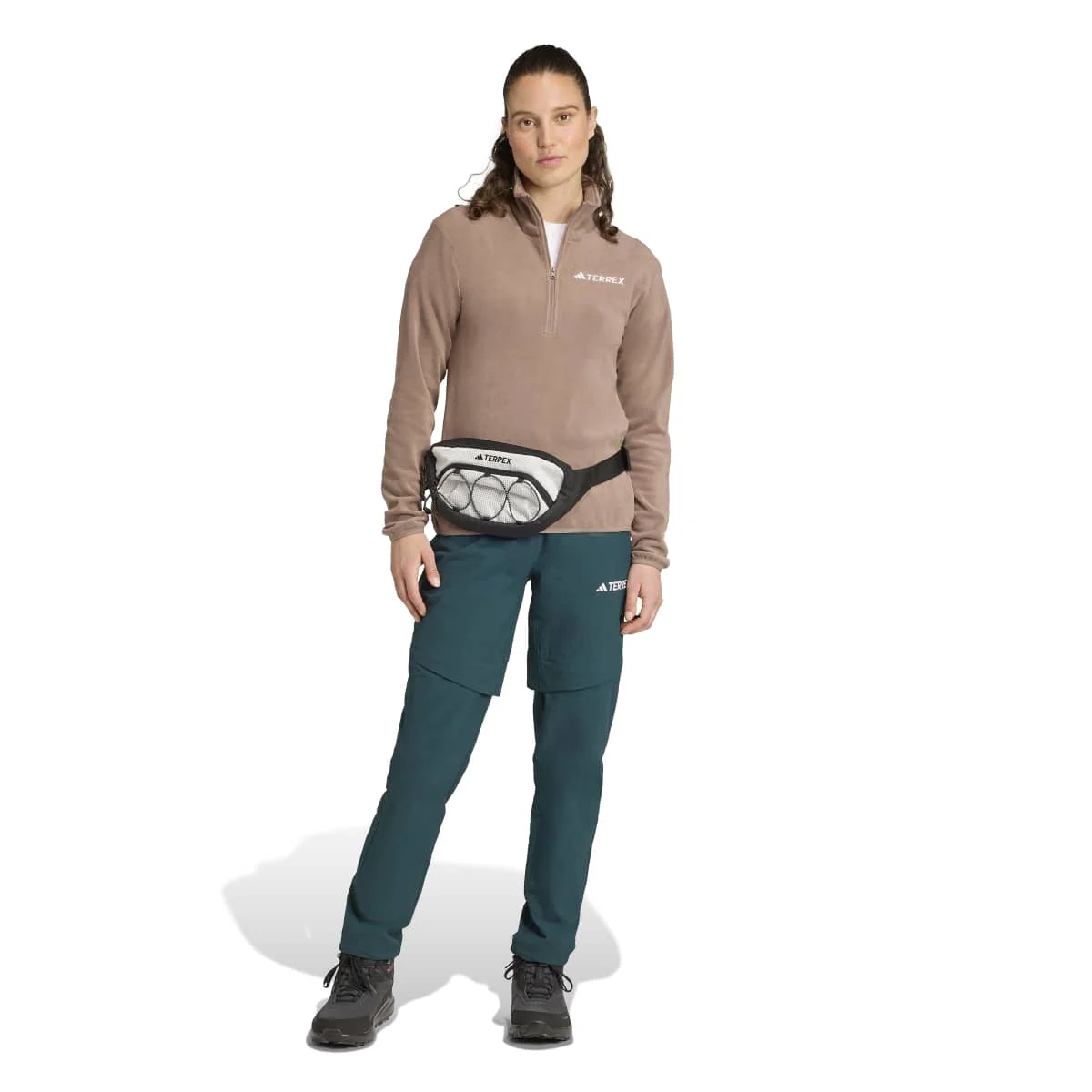 Women's Multi Essentials 1/2 Zip Fleece - Brown - Image 7
