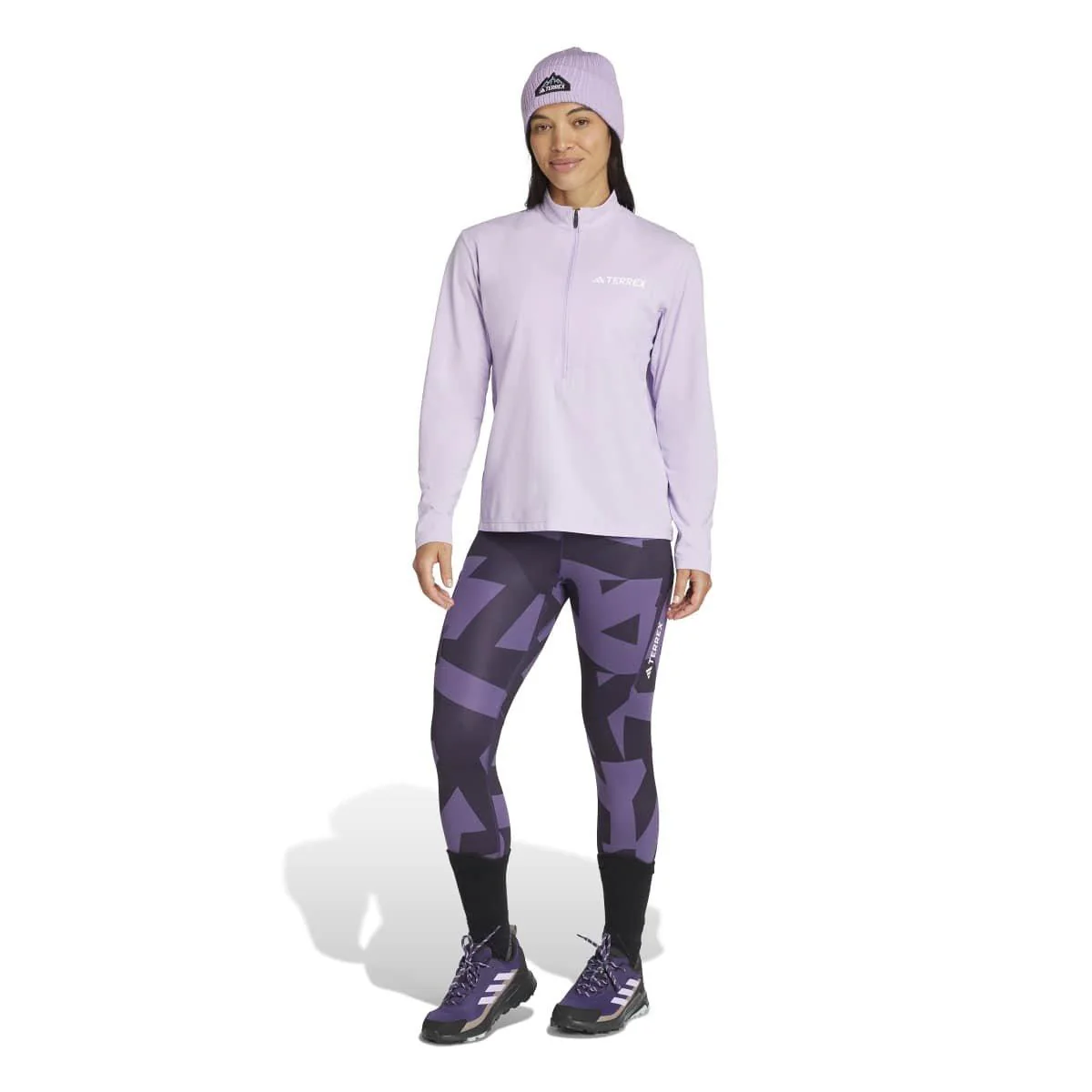 Women's Multi Climacool 1/2 Zip Long-Sleeve Top - Purple - Image 6