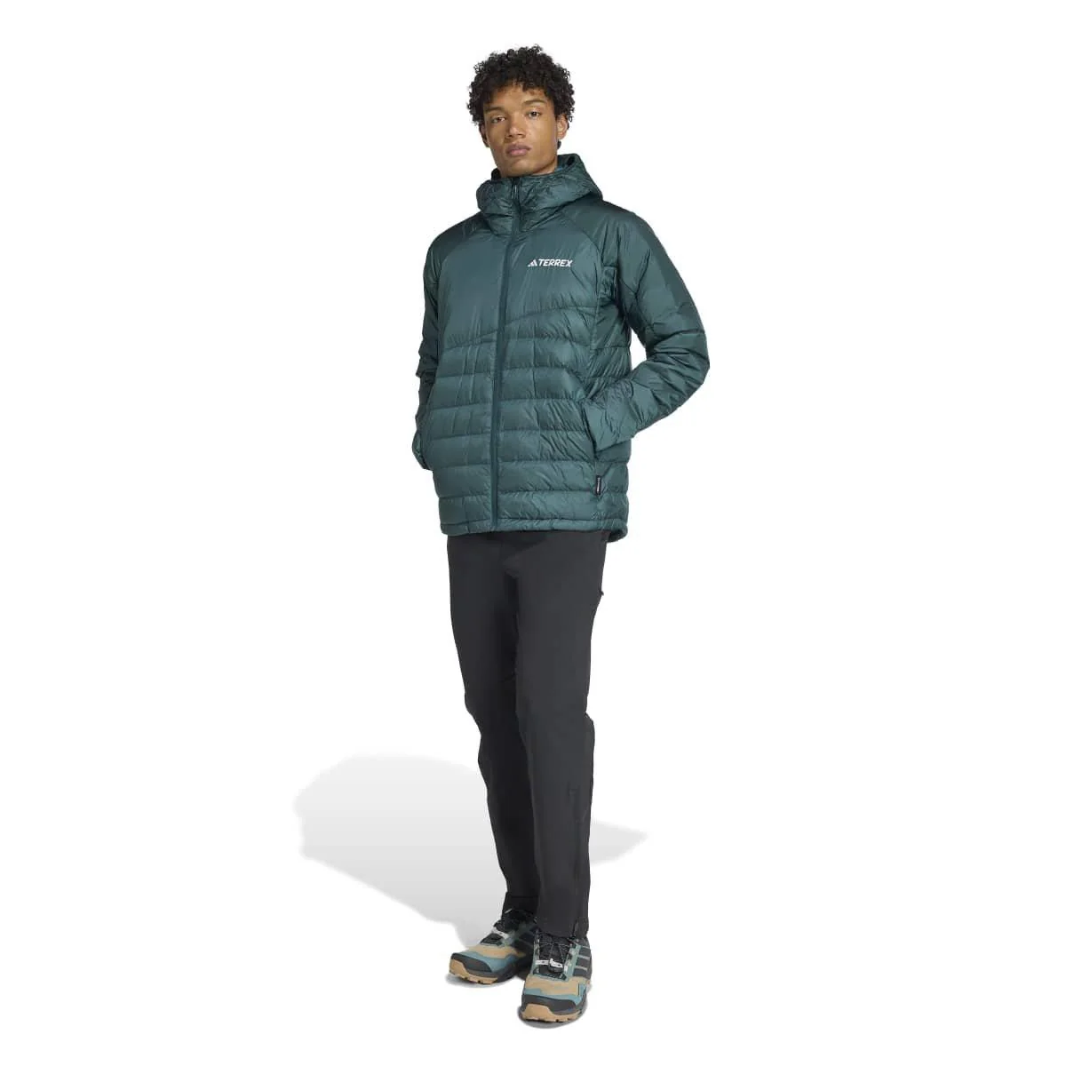 Men's Xperior Down Hooded Jacket - Green - Image 6
