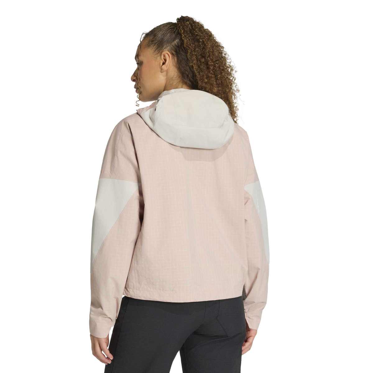 Women's Xploric 2L Rain Jacket - Beige / Pink - Image 3