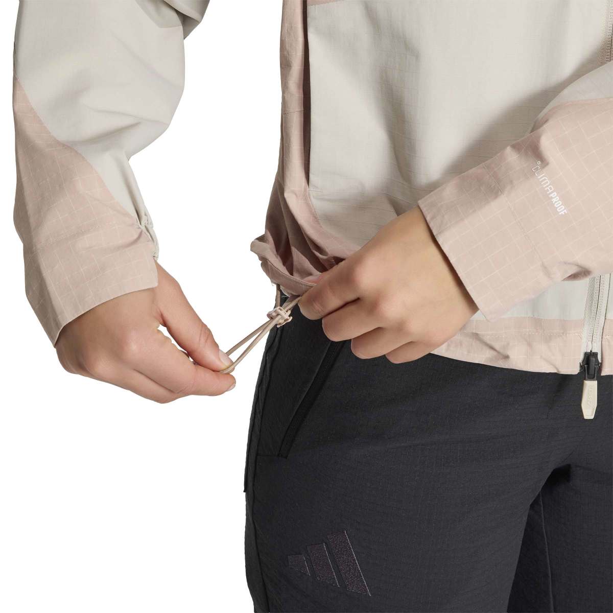 Women's Xploric 2L Rain Jacket - Beige / Pink - Image 6