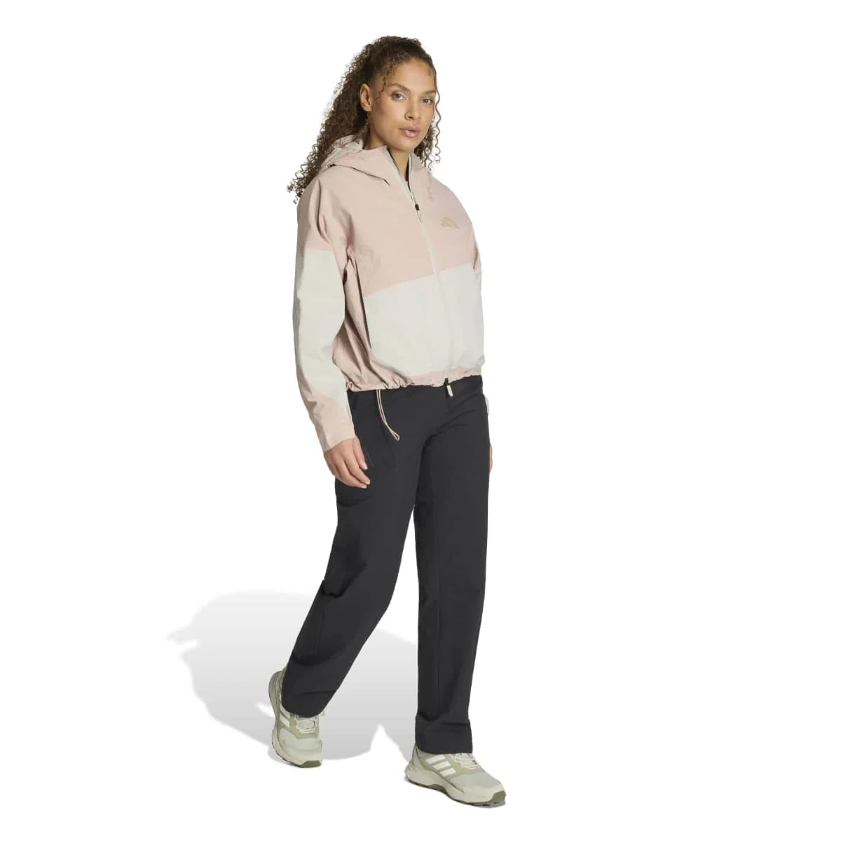 Women's Xploric 2L Rain Jacket - Beige / Pink - Image 7