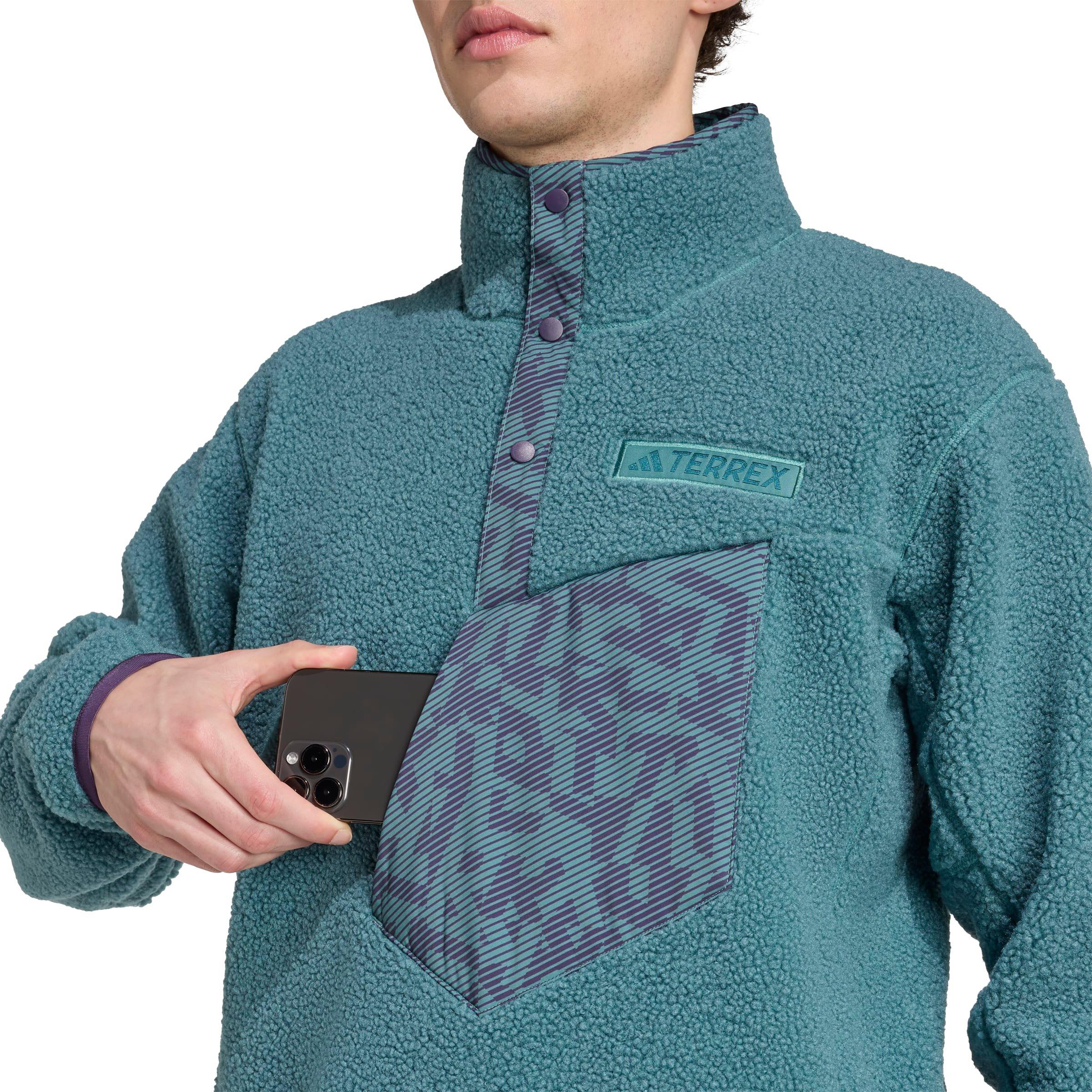 Men's Xploric High Pile Snap Fleece - Teal - Image 5