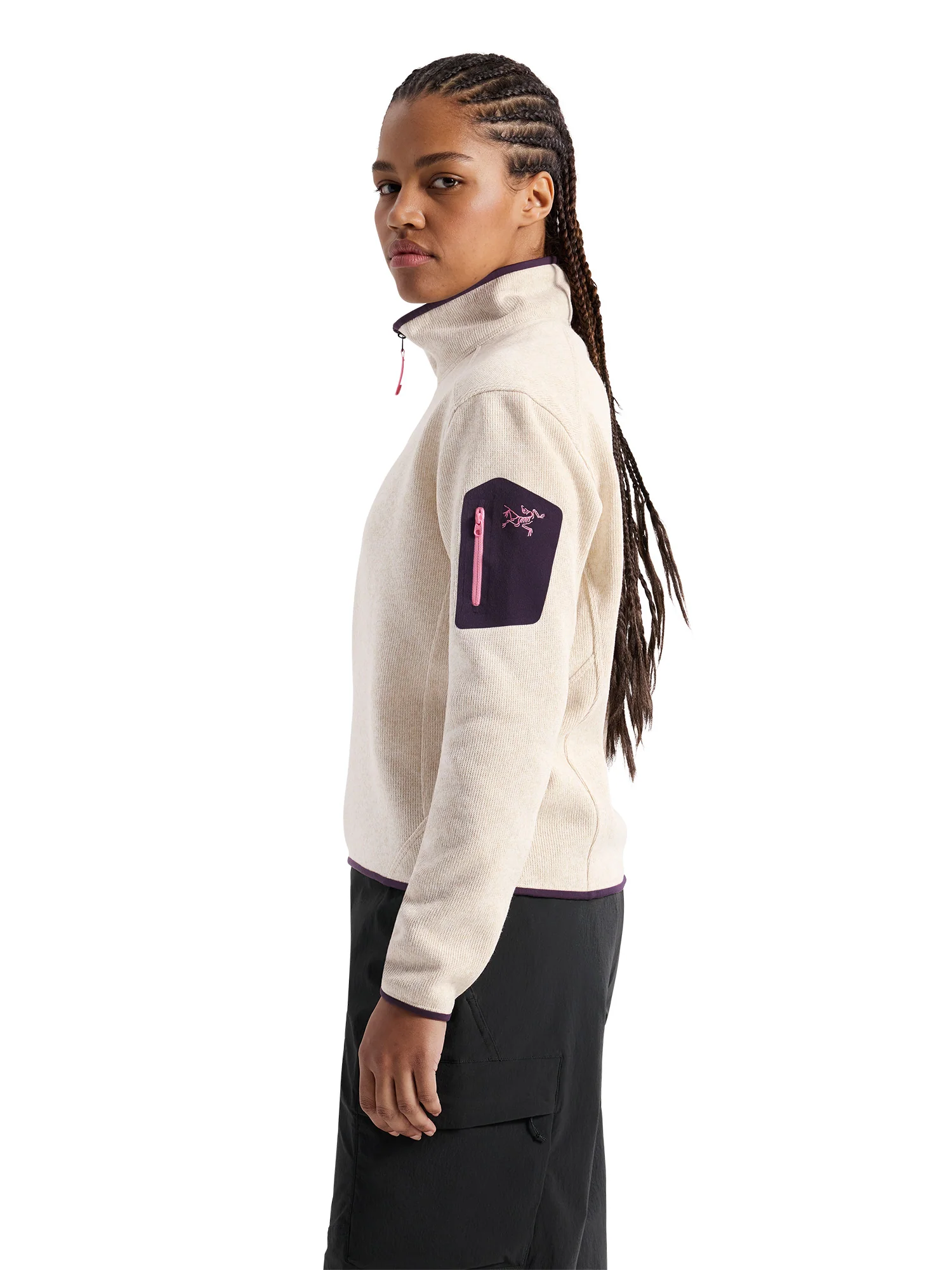 Women's Covert 1/2 Zip Neck Fleece - Cosmic Bloom Heather - Image 4