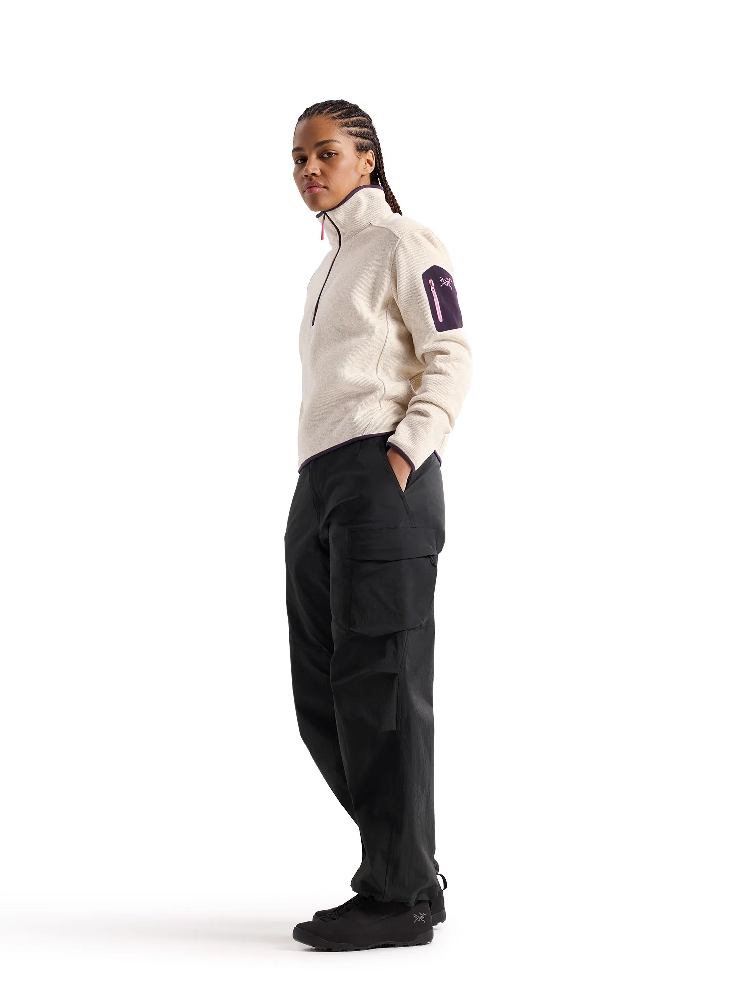Women's Covert 1/2 Zip Neck Fleece - Cosmic Bloom Heather - Image 6