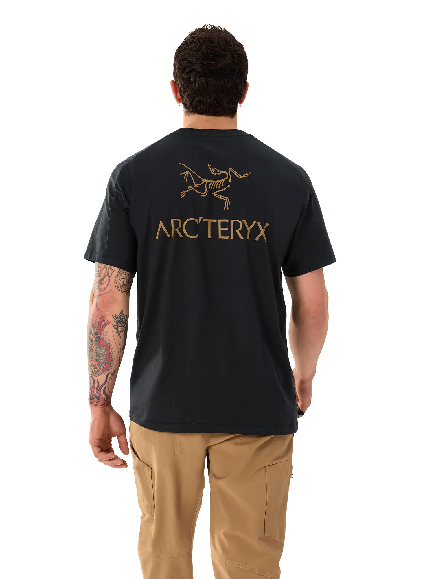 Men's Kragg SL Cotton Bird Word Short-Sleeve T-Shirt - 24K Black - Image 3