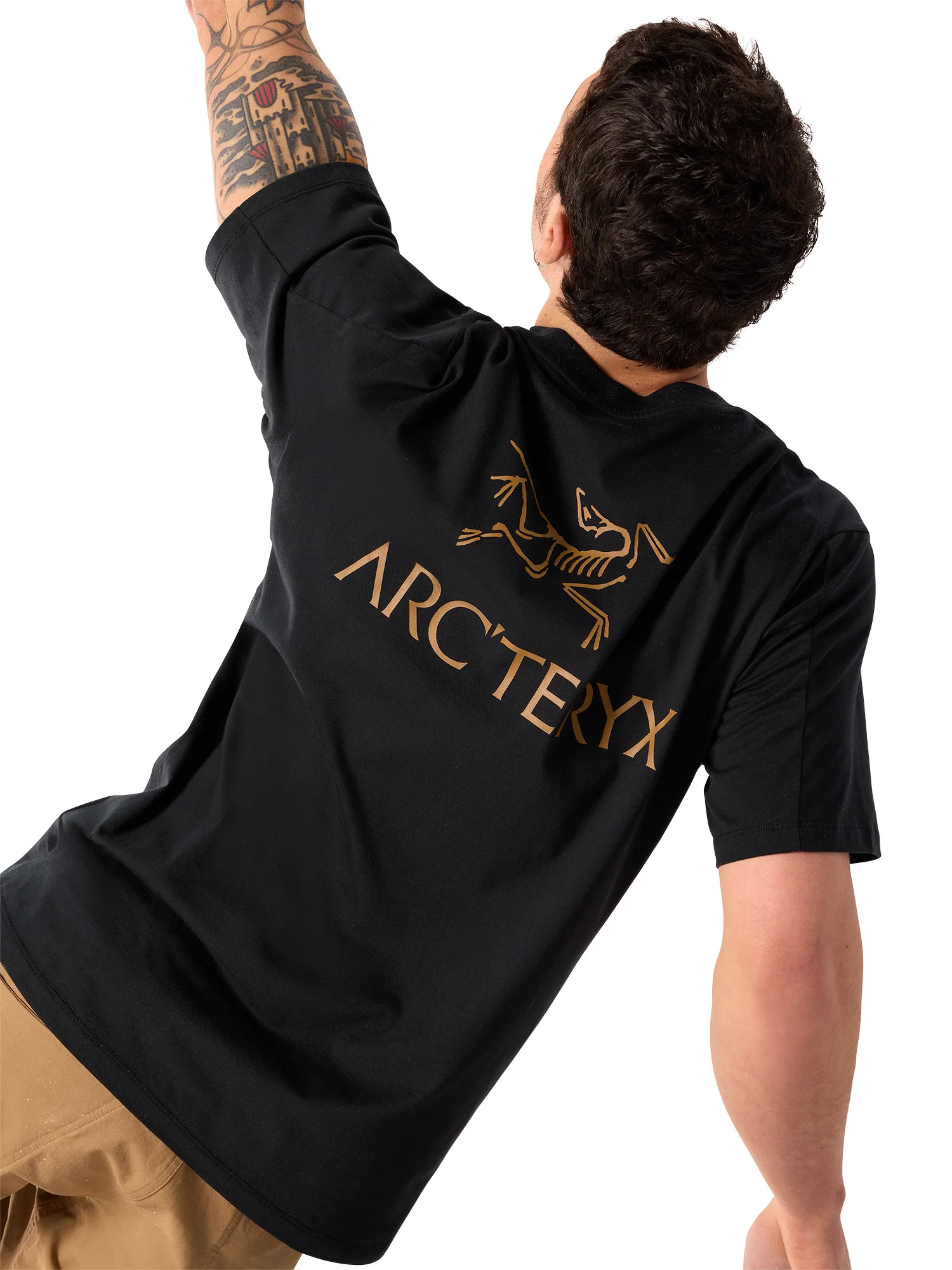 Men's Kragg SL Cotton Bird Word Short-Sleeve T-Shirt - 24K Black - Image 5