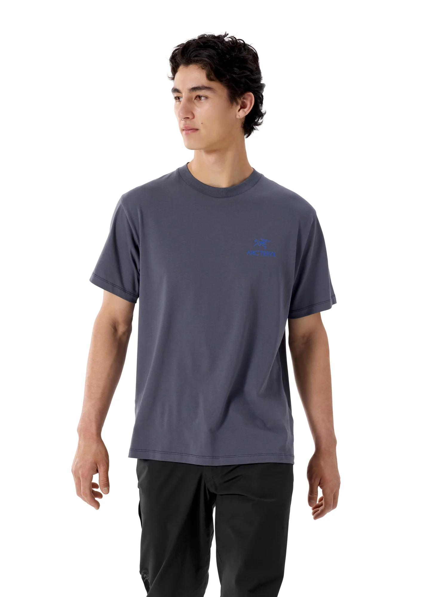 Men's Kragg SL Cotton Bird Word Short-Sleeve T-Shirt - DK Stratus / Fluidity - Image 2