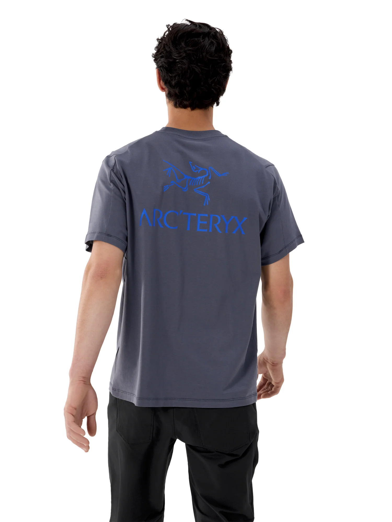 Men's Kragg SL Cotton Bird Word Short-Sleeve T-Shirt - DK Stratus / Fluidity - Image 3