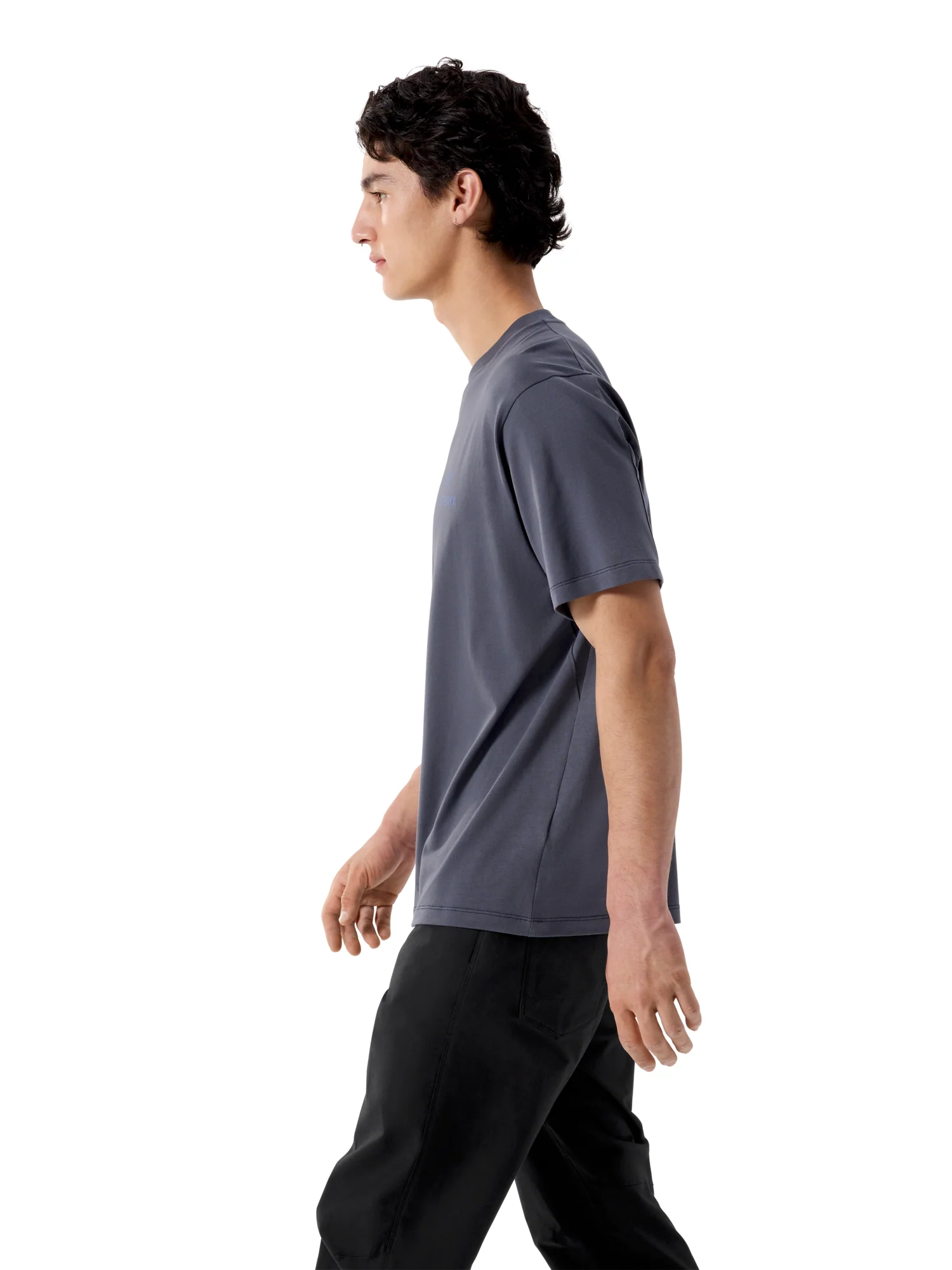 Men's Kragg SL Cotton Bird Word Short-Sleeve T-Shirt - DK Stratus / Fluidity - Image 4