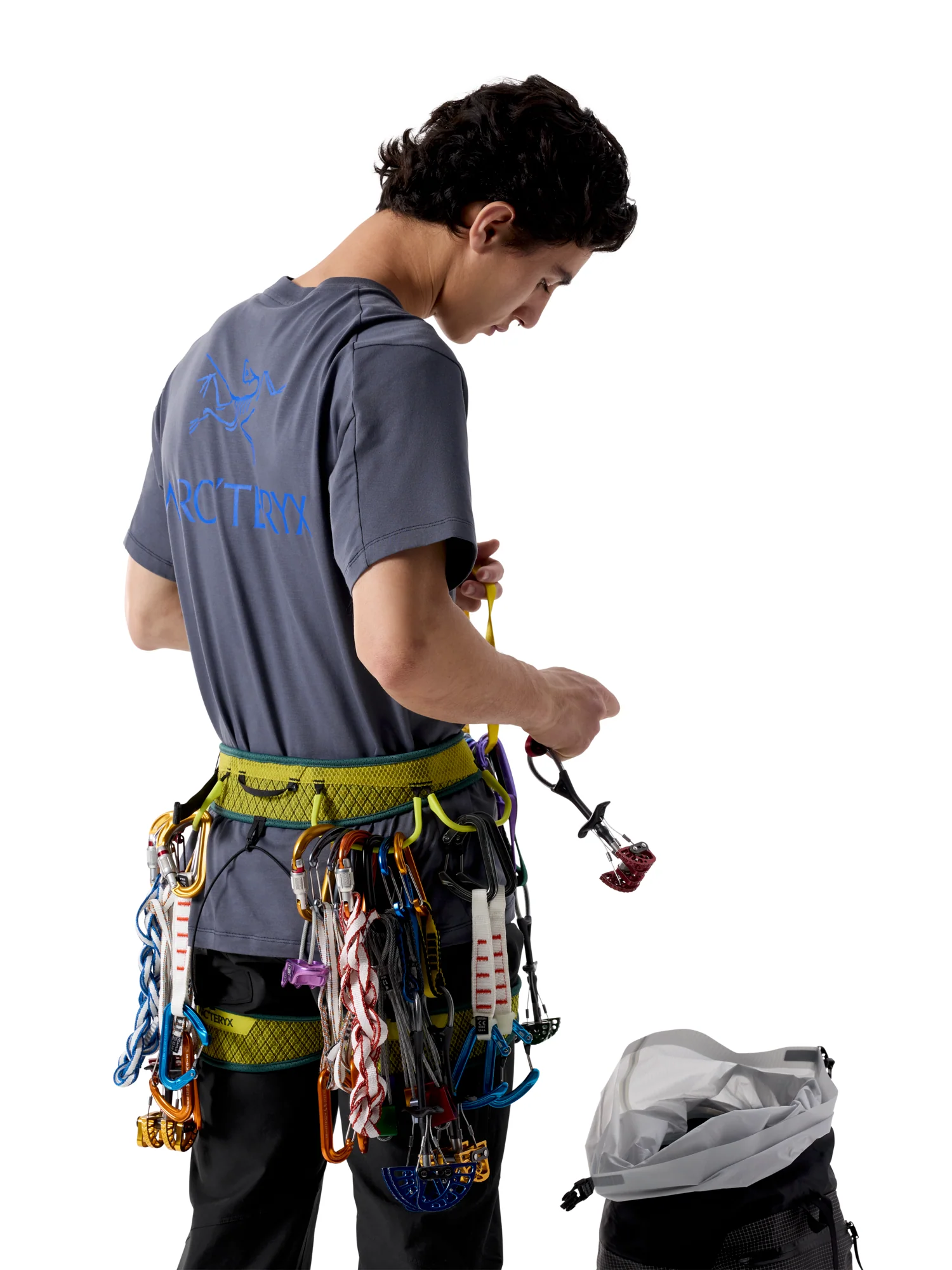 Men's Kragg SL Cotton Bird Word Short-Sleeve T-Shirt - DK Stratus / Fluidity - Image 5