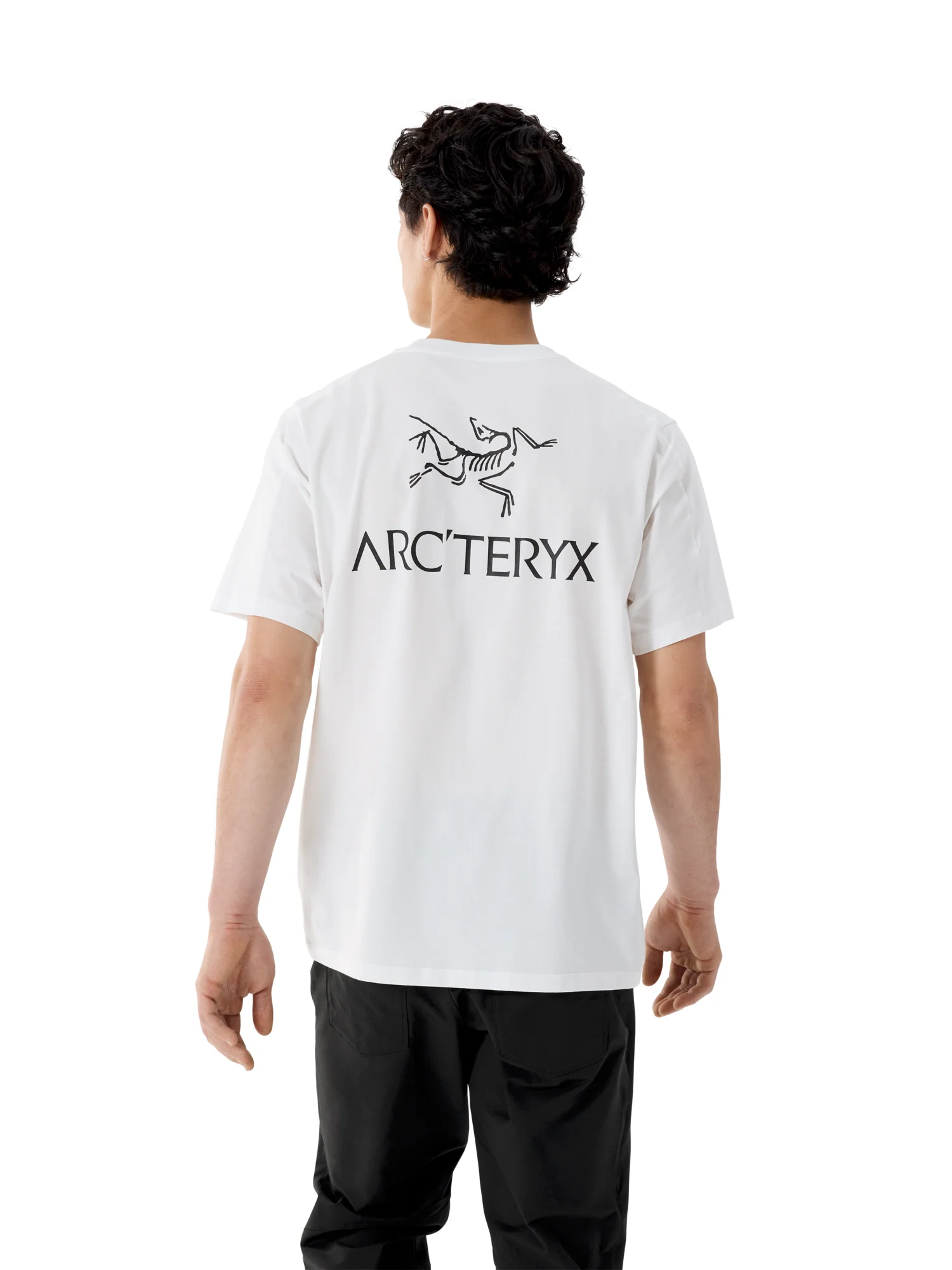 Men's Kragg SL Cotton Bird Word Short-Sleeve T-Shirt - White Light / Black - Image 3