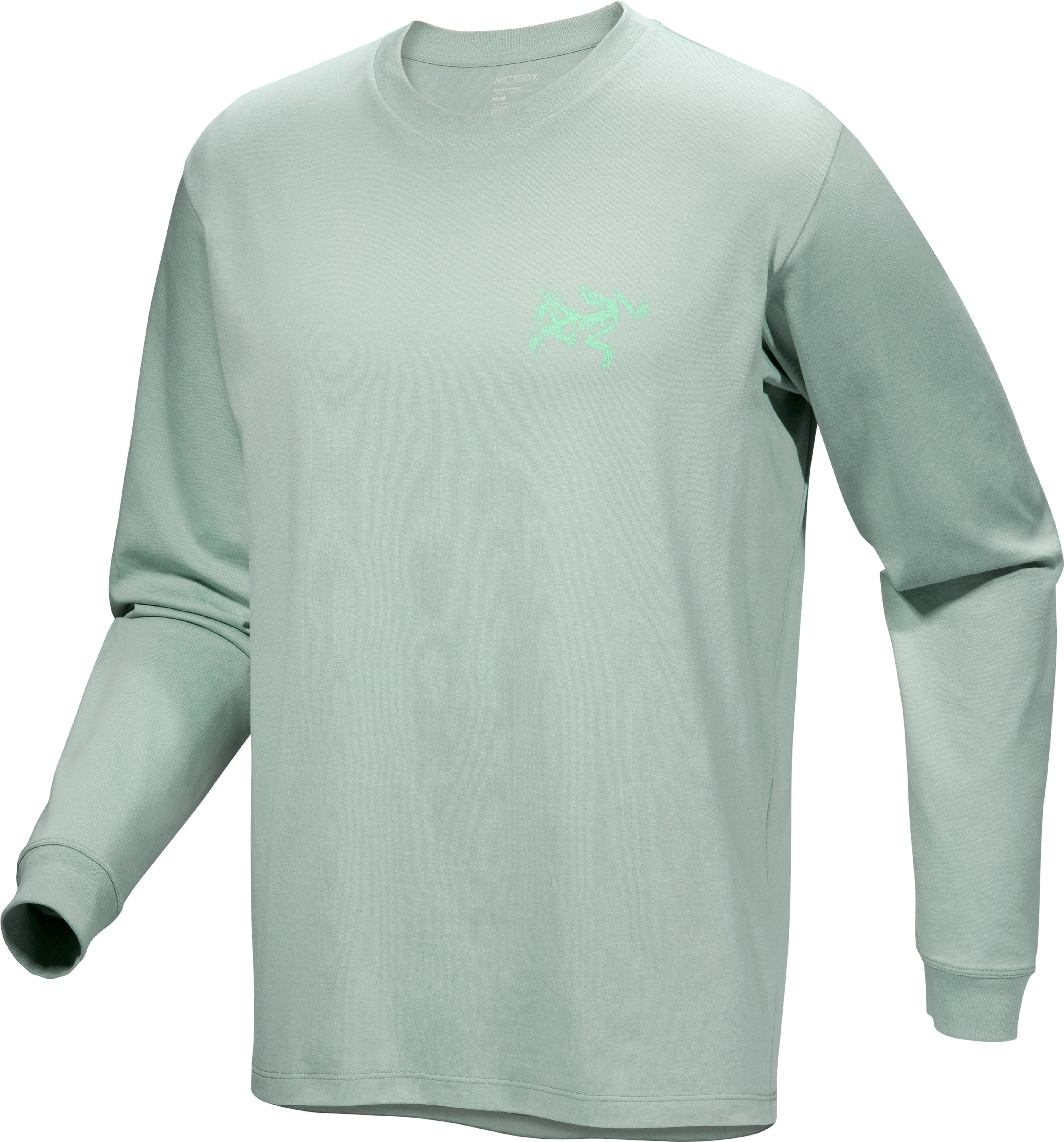 Men's Kragg SL Cotton Long-Sleeve T-Shirt - Stone Green / Phosphorescent