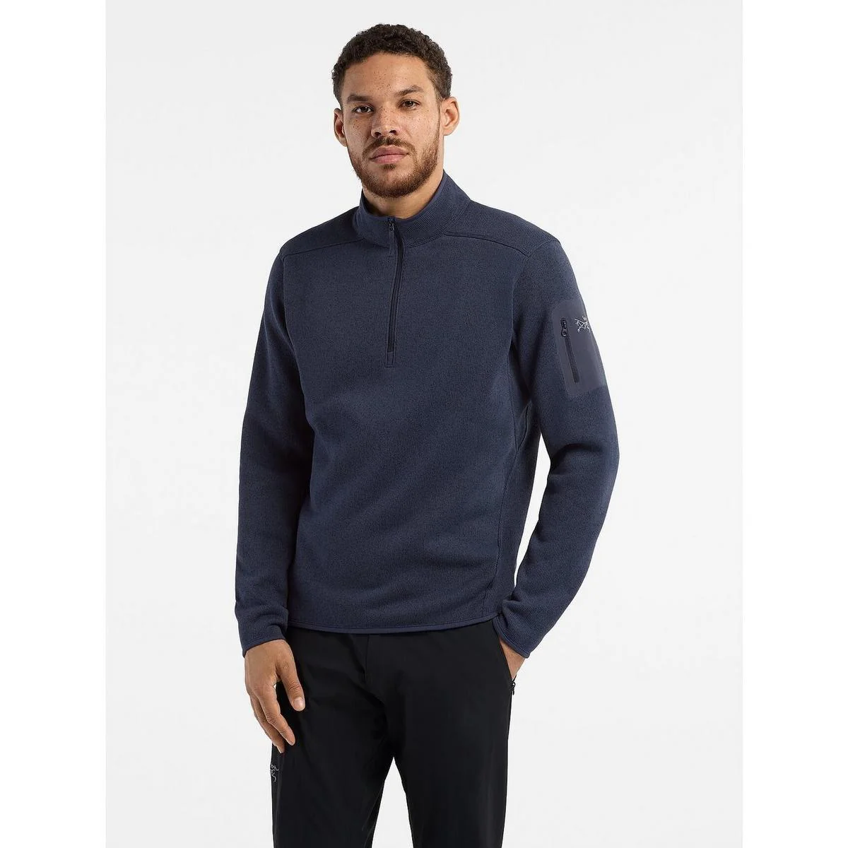 Men's Covert Half Zip - Black Sapphire - Image 2