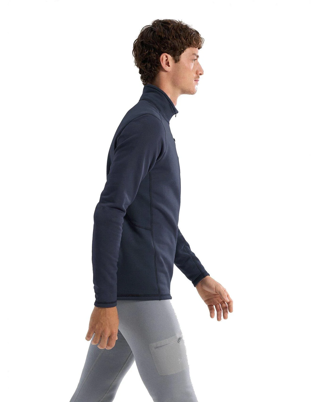 Men's RHO Heavy Weight Zip Neck - Black Sapphire - Image 4