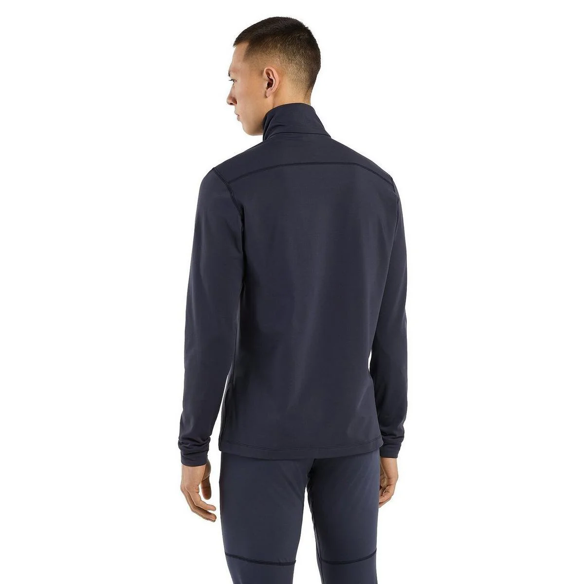 Men's Rho Lightweight Zip Neck Base Layer - Black Sapphire - Image 3