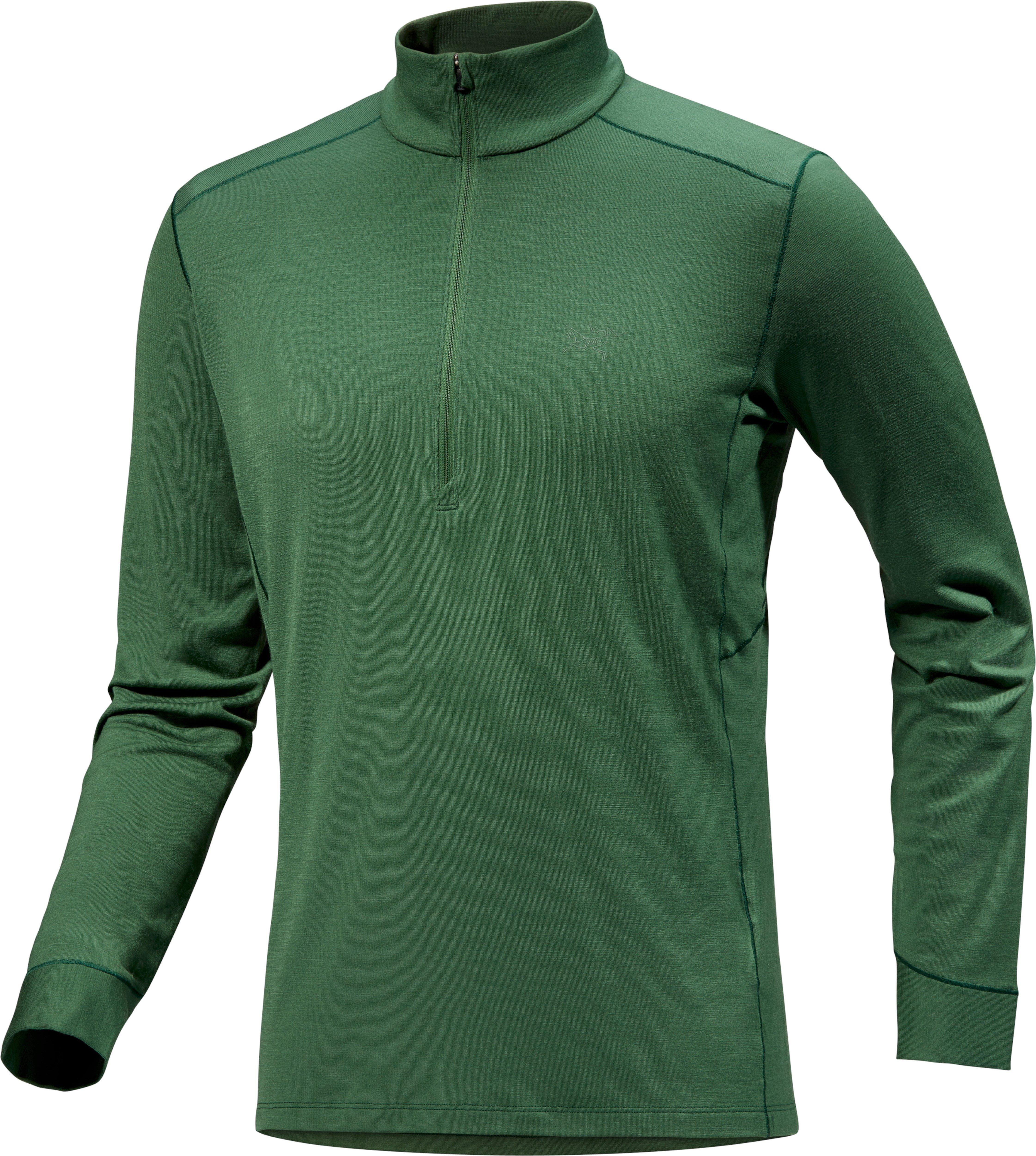 Men's Rho Merino Wool Zip Neck Base Layer - Eden