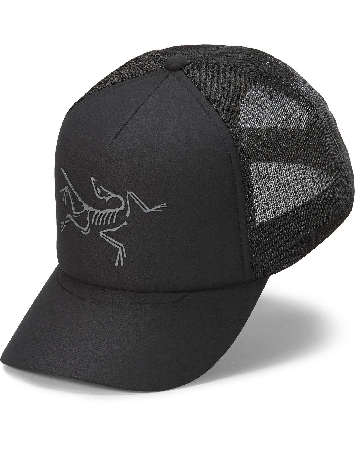 Unisex Bird Trucker Curved Hat - Black