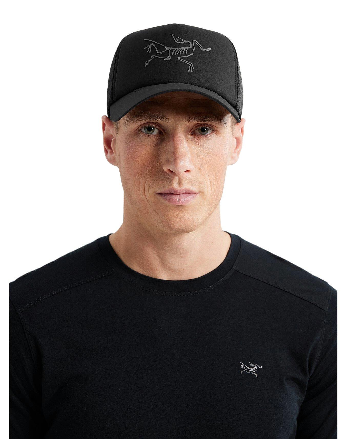 Unisex Bird Trucker Curved Hat - Black - Image 2
