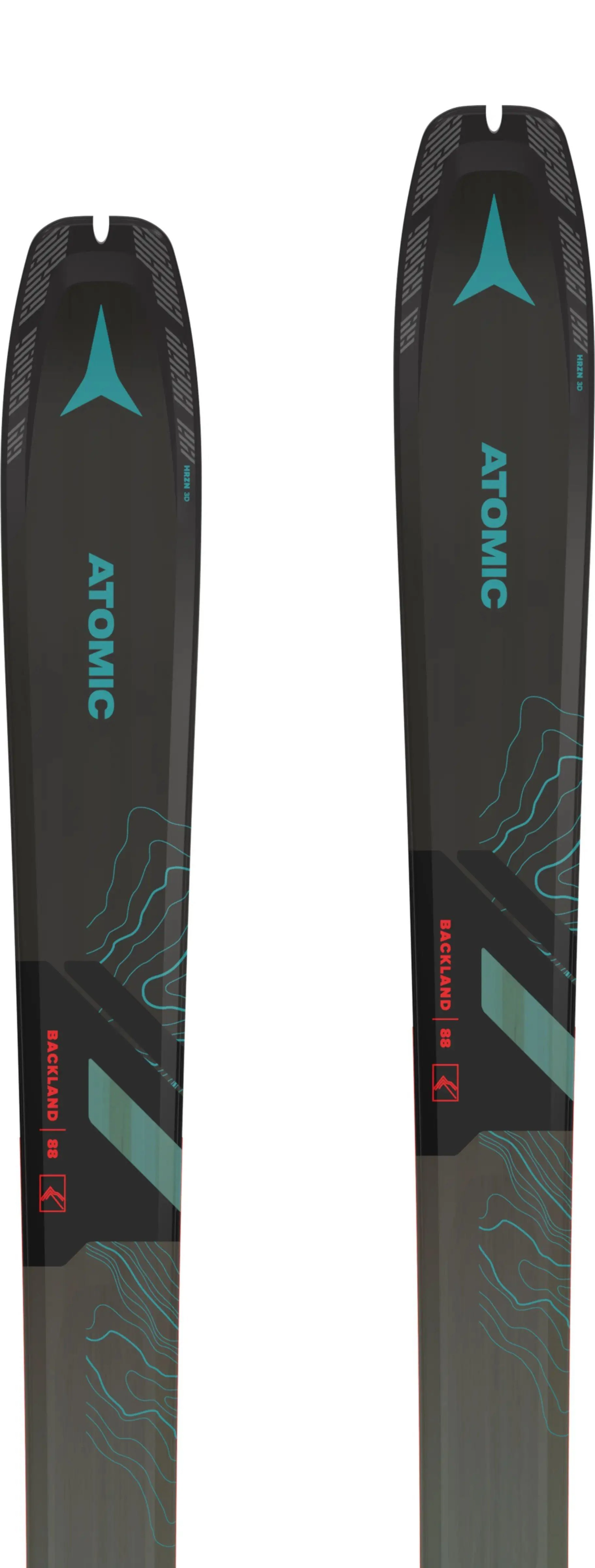 Men's Backland Touring Skis 88mm  + Climbing Skins - Black/Blue/White - Image 4
