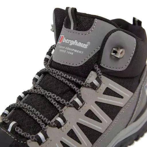 Kids' Explorer Mid Waterproof Hiking Boots - Black - Image 4