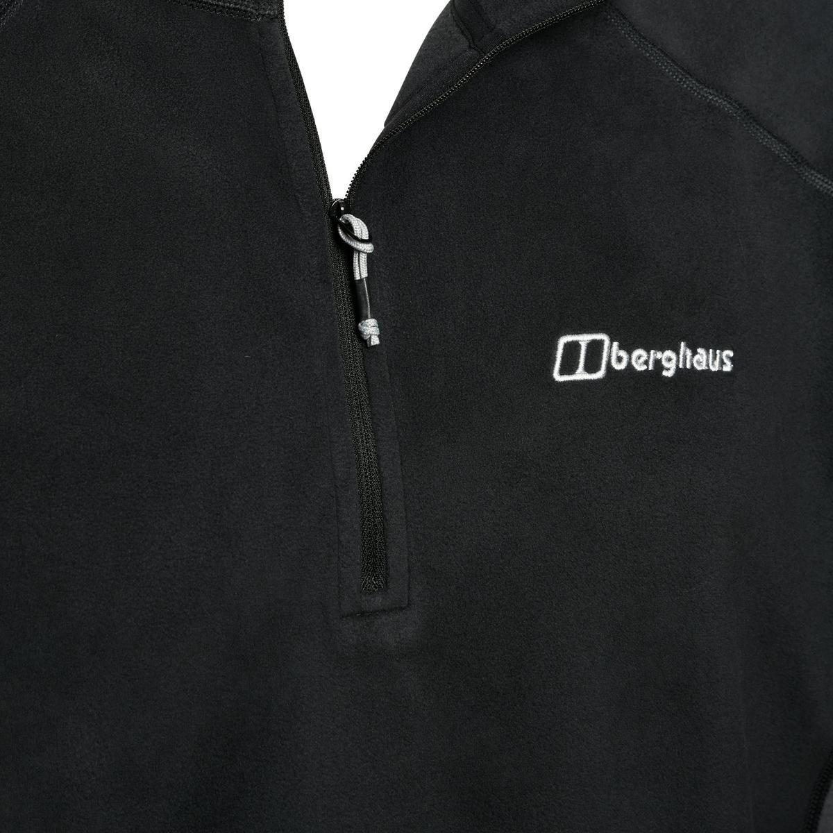 Men's Hartsop 1/2 Zip Fleece - Jet Black / Grey Pinstripe - Image 4