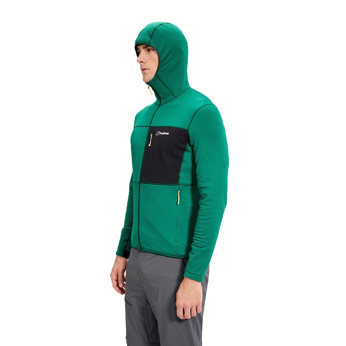 Men's Ridge-Hiker Hooded Jacket - Green / Black - Image 3