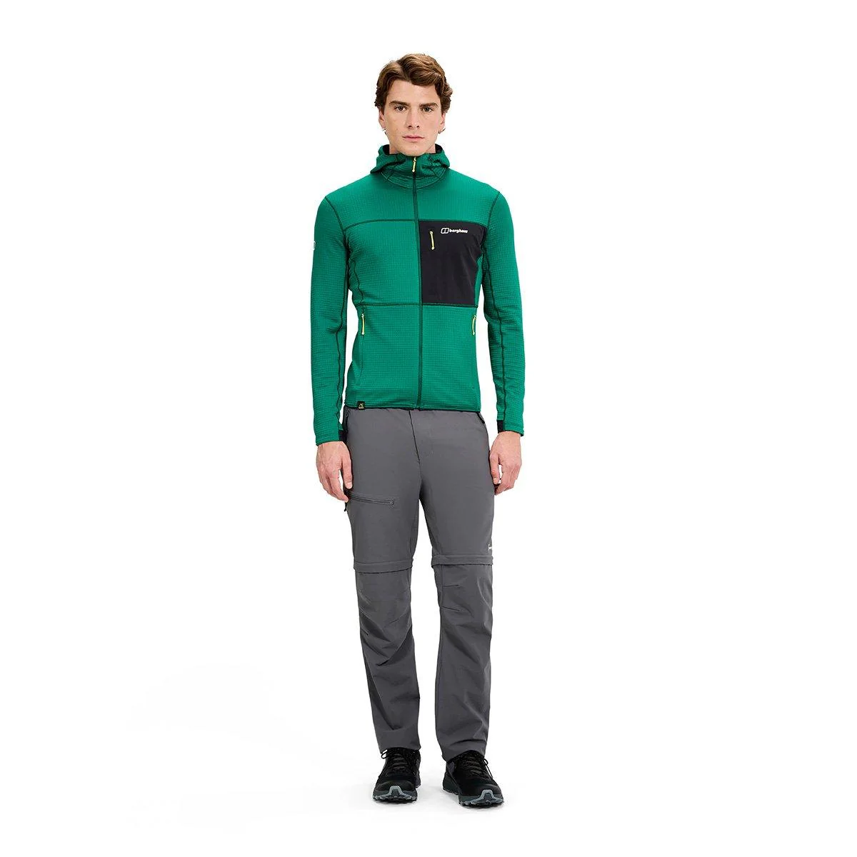Men's Ridge-Hiker Hooded Jacket - Green / Black - Image 7