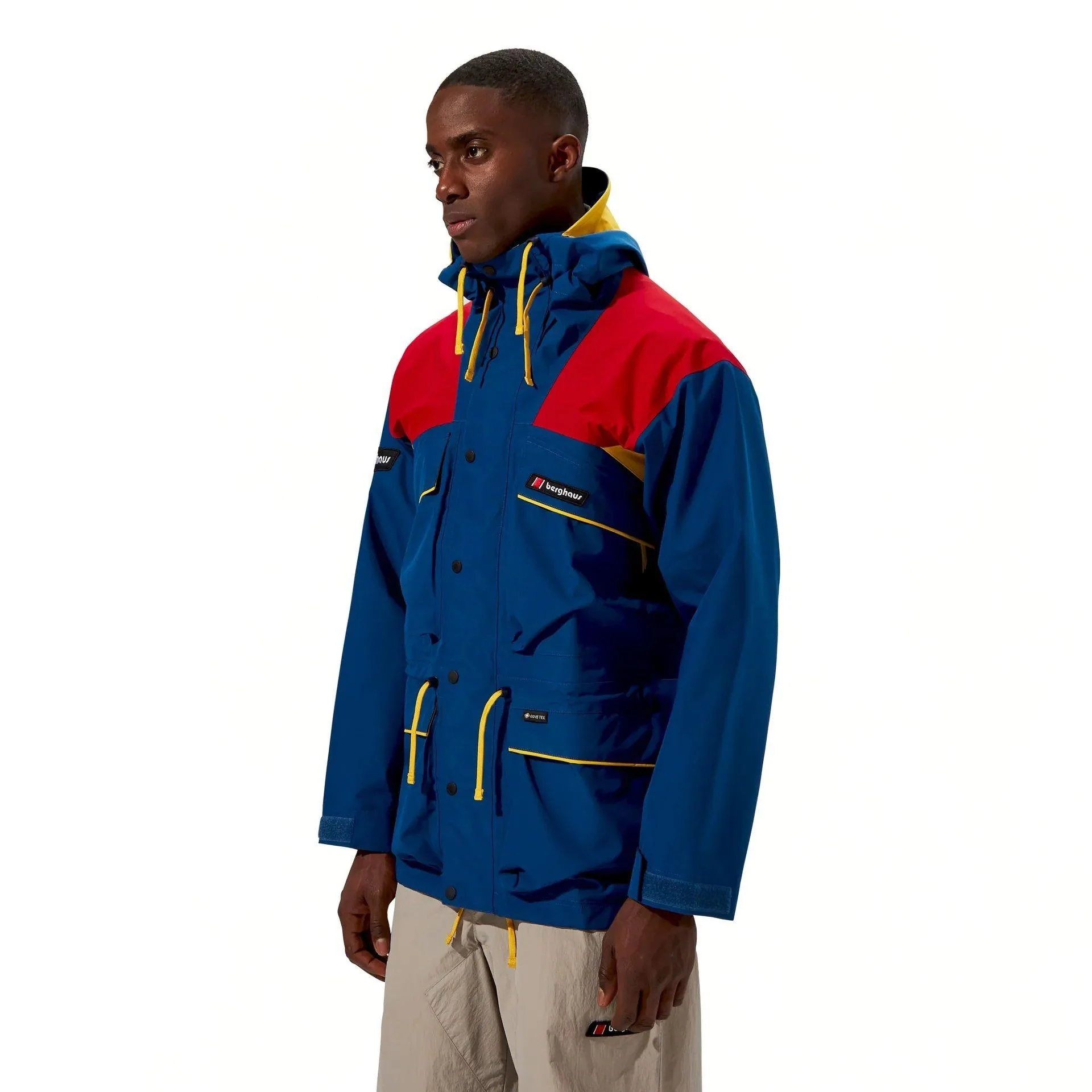 Unisex Trango Gore-tex Waterproof Jacket - Blue / Red - Image 3
