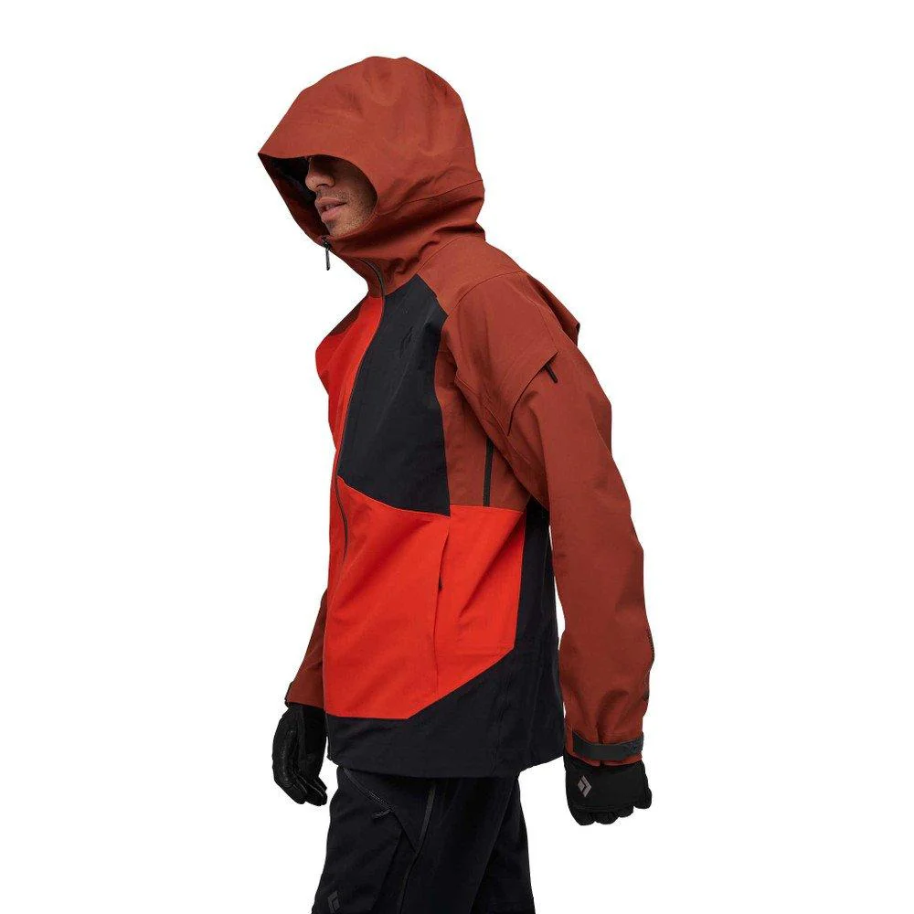 Men's Recon Stretch Ski Shell Jacket - Red - Image 4