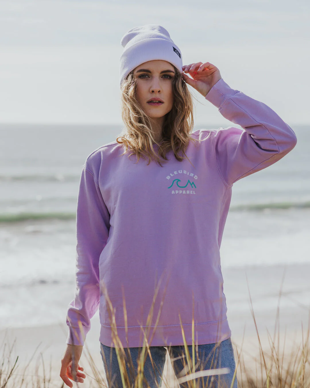Women's Horizon Crew Pullover - Purple - Image 3