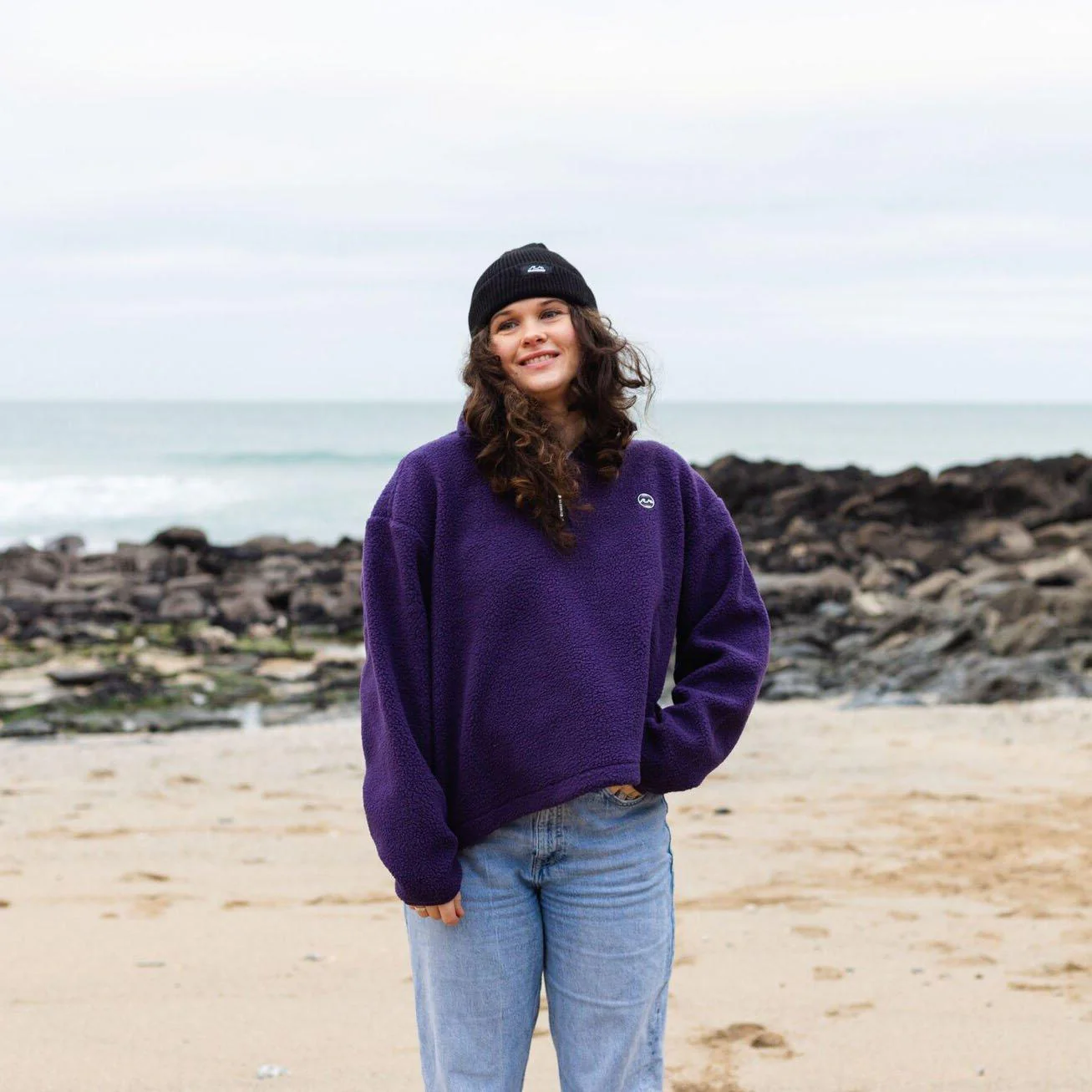 Women's Nala 1/2 Zip Fleece - Purple - Image 3