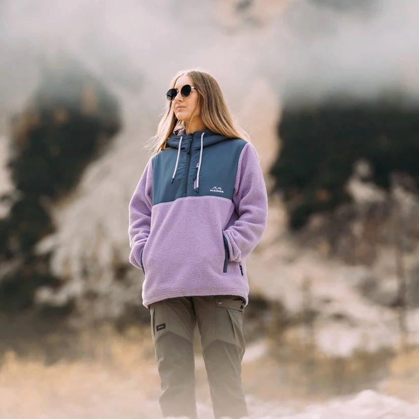Women's Polar Hybrid 1/4 Zip Fleece - Purple - Image 3