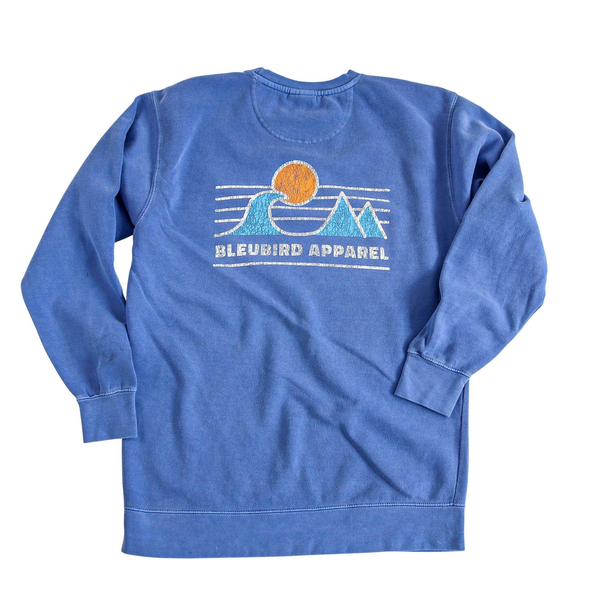 Unisex Horizon Crew Pullover - Blue - Image 6