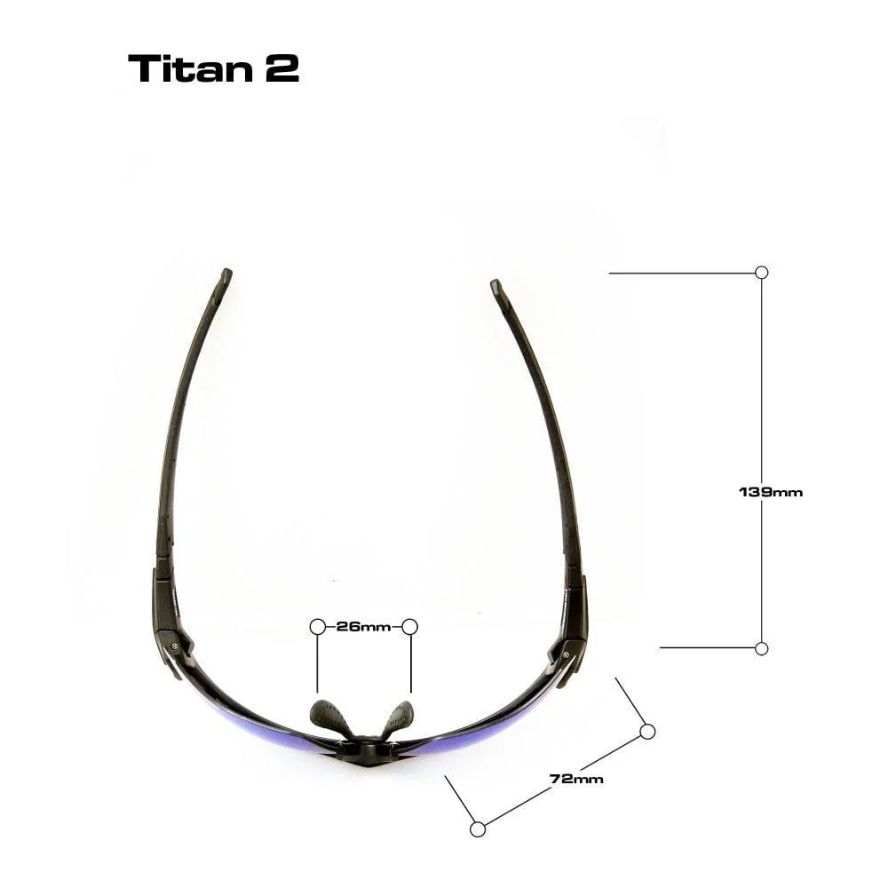 Unisex Titan XB630OS Sunglasses - Black / Blue - Image 2