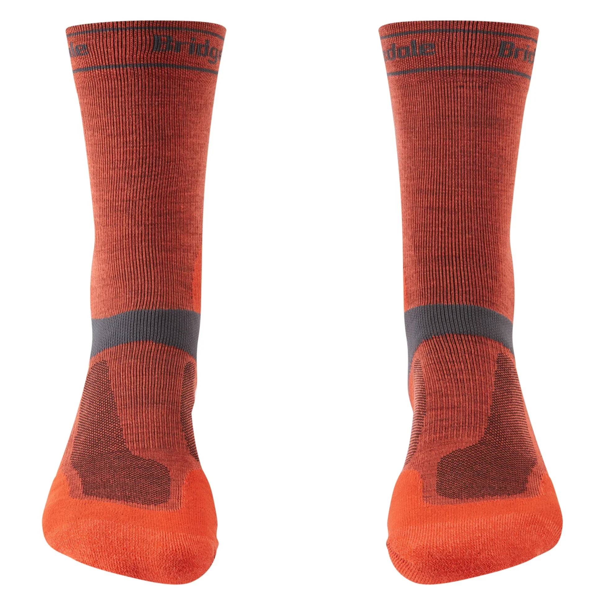 Men's MTB/Gravel Midweight T2 Merino Socks - Orange - Image 2