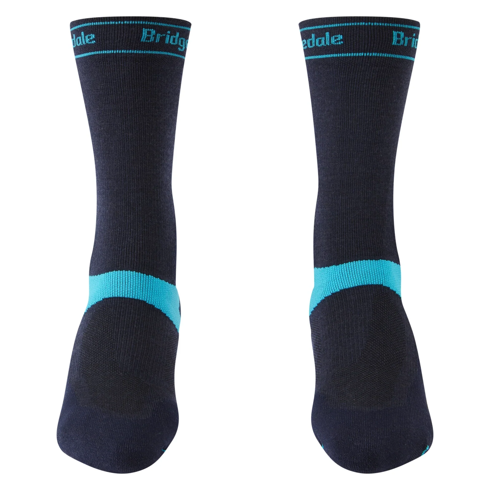 Women's MTB/Gravel Midweight T2 Merino Socks - Navy - Image 2