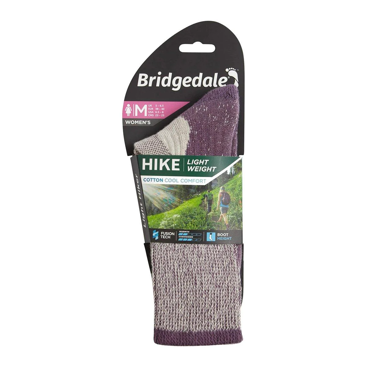 Women's Cotton Cool Hike Lightweight Socks - Purple - Image 4