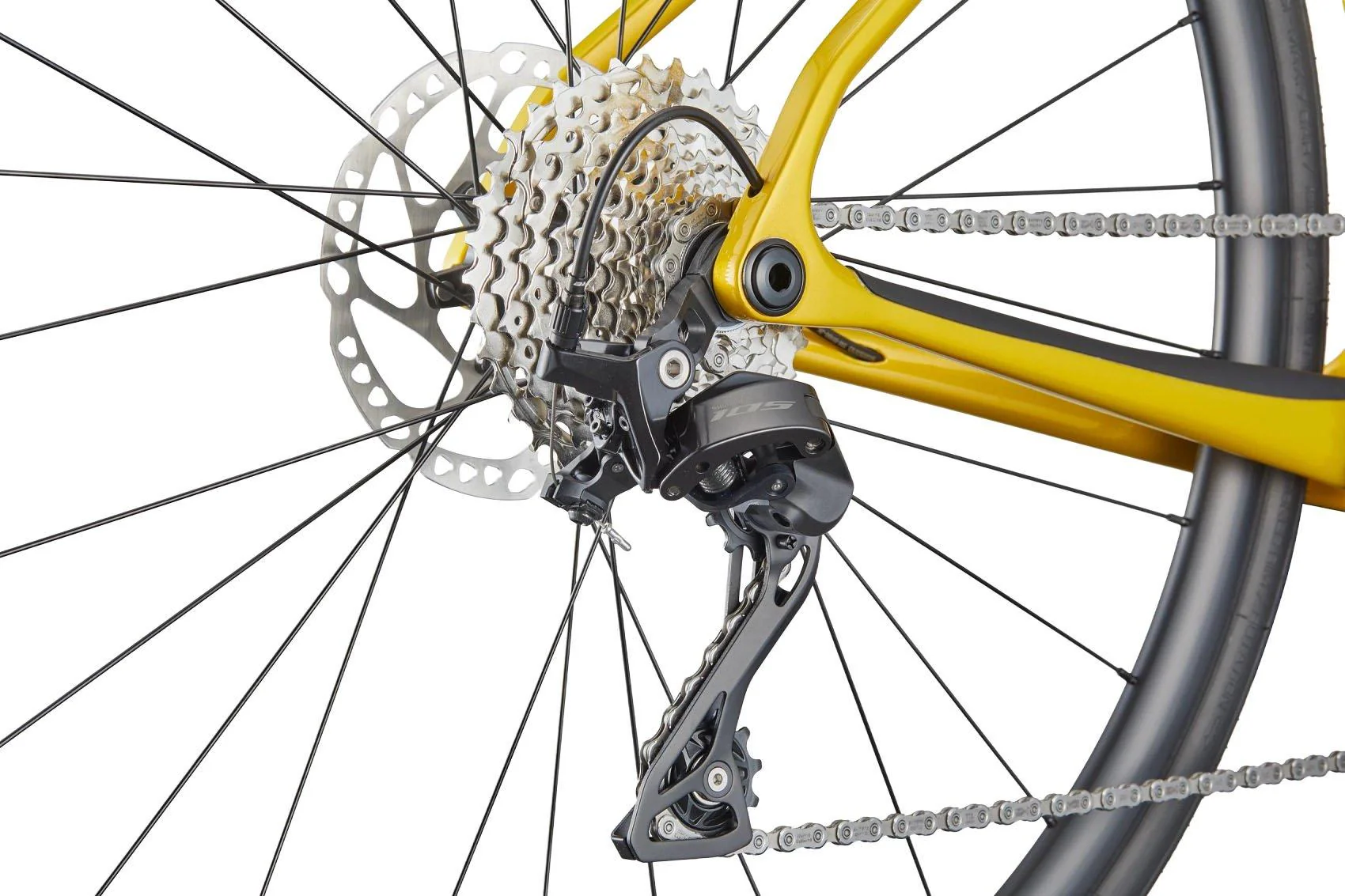 Synapse Carbon 5 Road Bike - Yellow - Image 5