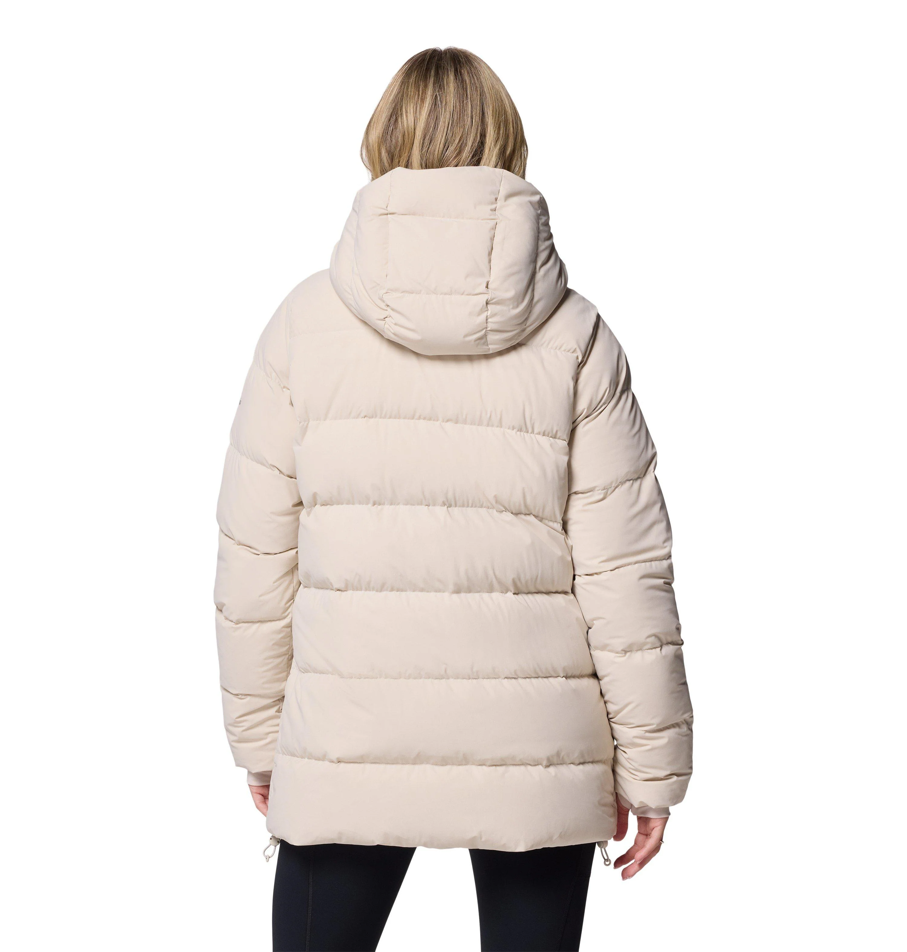 Women's Amaze Puff Mid Hooded Down Jacket - Cream - Image 2