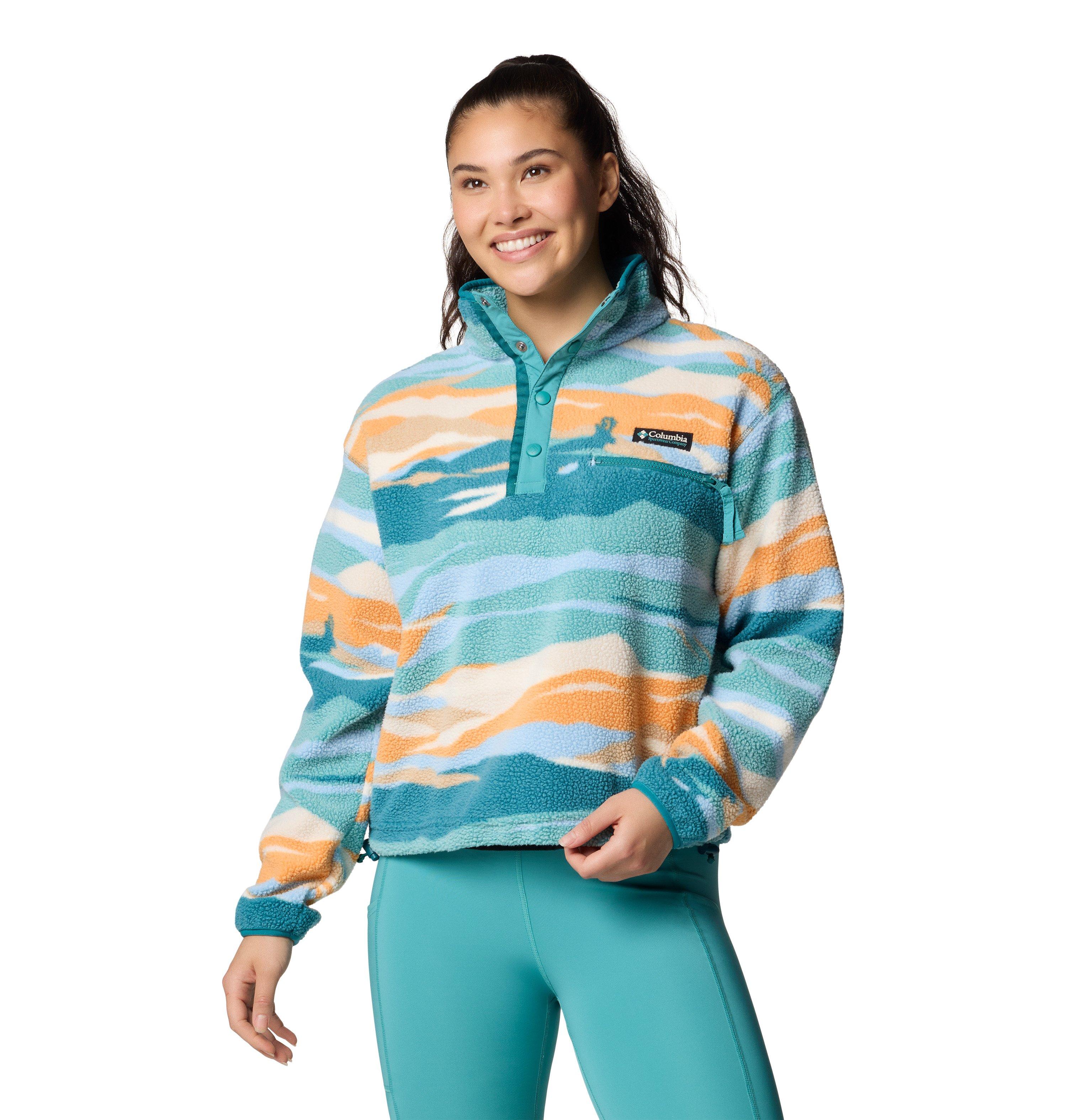 Women's Helvetia II Cropped 1/2 Snap Fleece - Green