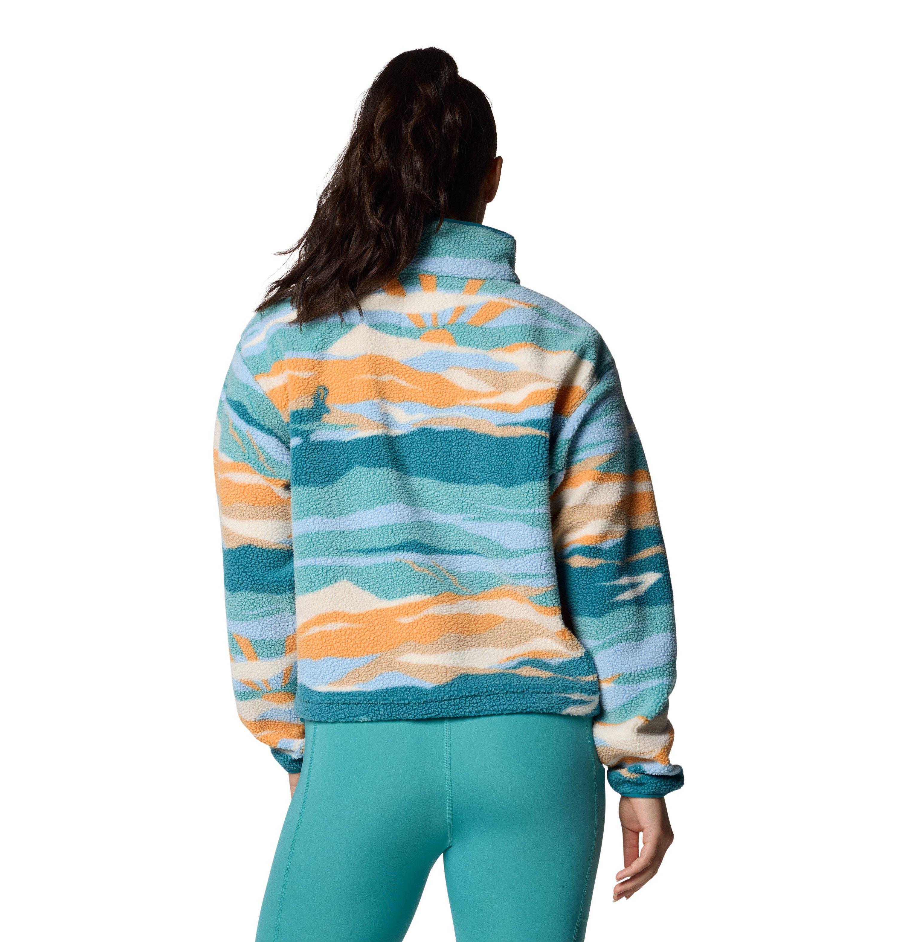 Women's Helvetia II Cropped 1/2 Snap Fleece - Green - Image 2