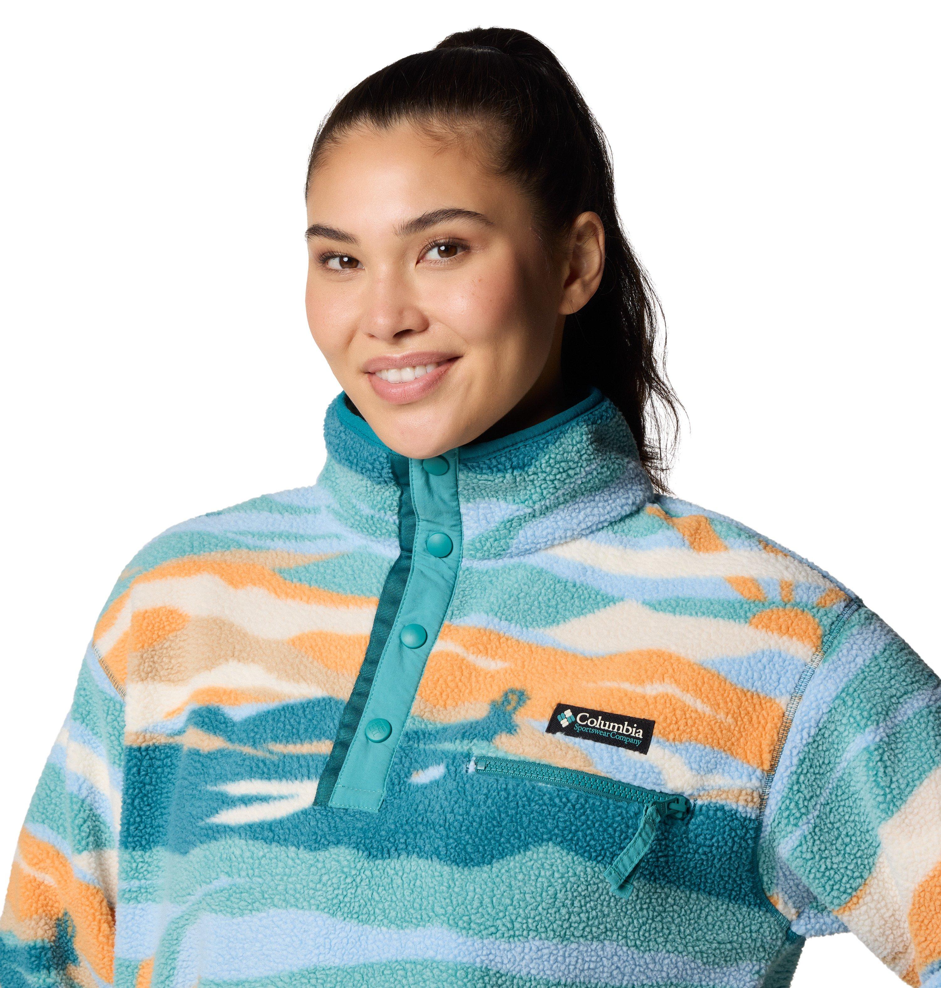 Women's Helvetia II Cropped 1/2 Snap Fleece - Green - Image 3