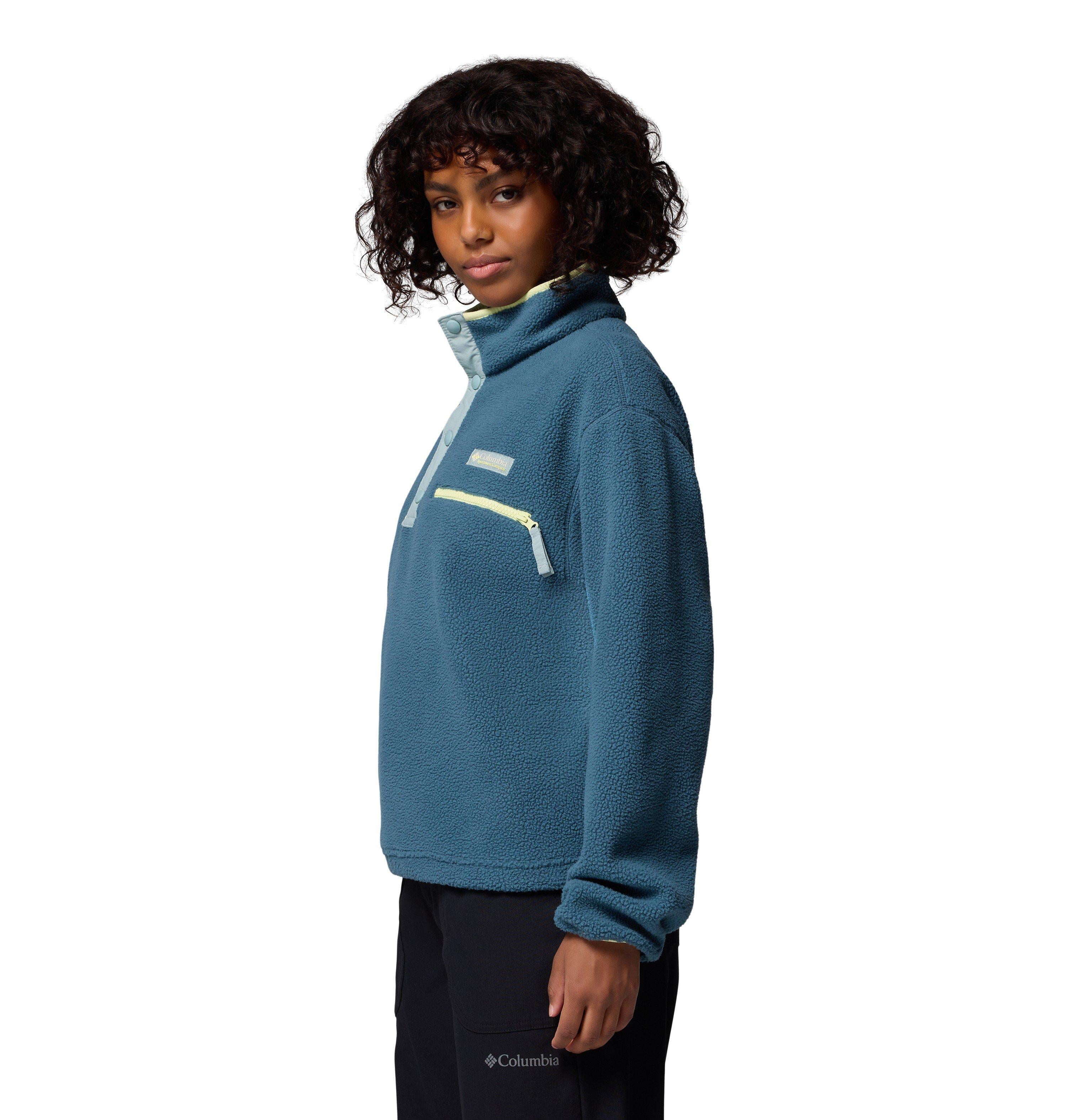 Women's Helvetia II Cropped 1/2 Snap Fleece - Blue - Image 2