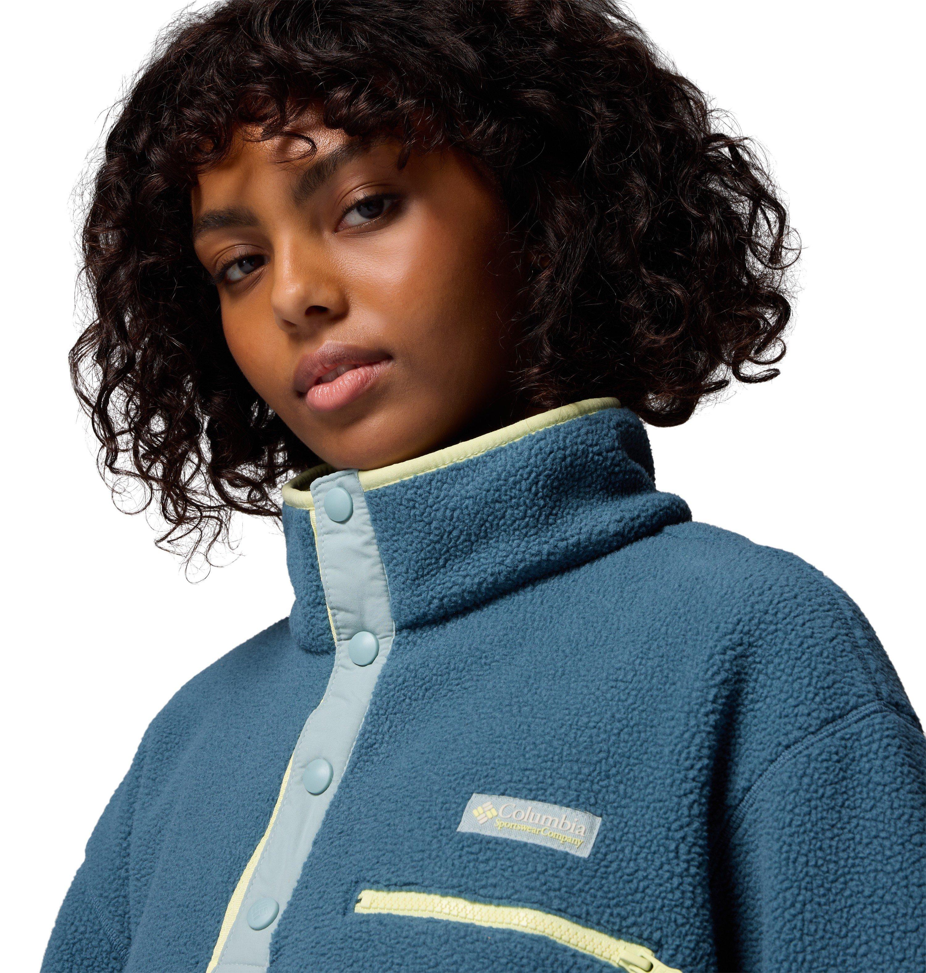 Women's Helvetia II Cropped 1/2 Snap Fleece - Blue - Image 3