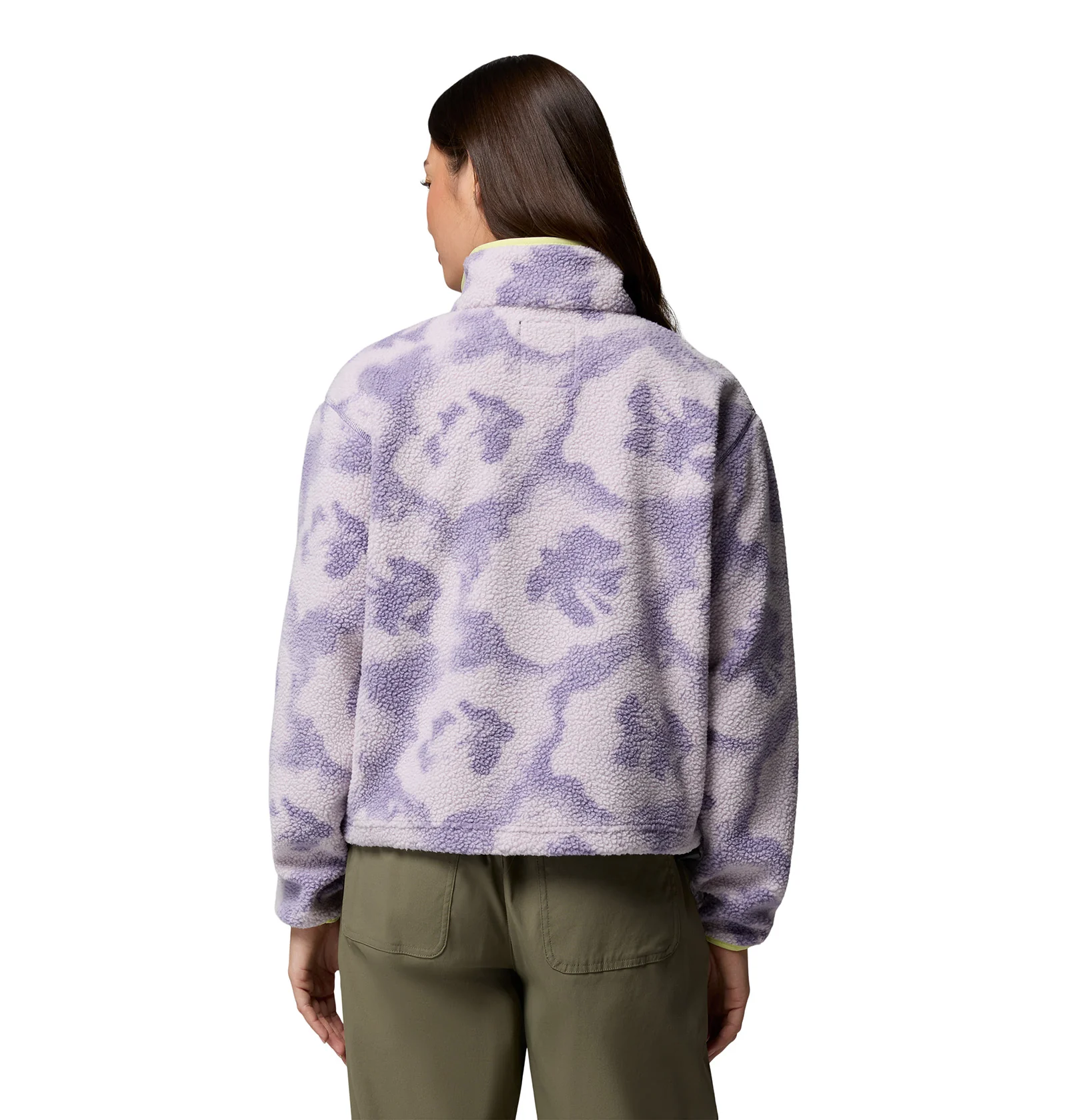 Women's Helvetia II Printed Cropped 1/2 Snap Fleece - Purple - Image 2