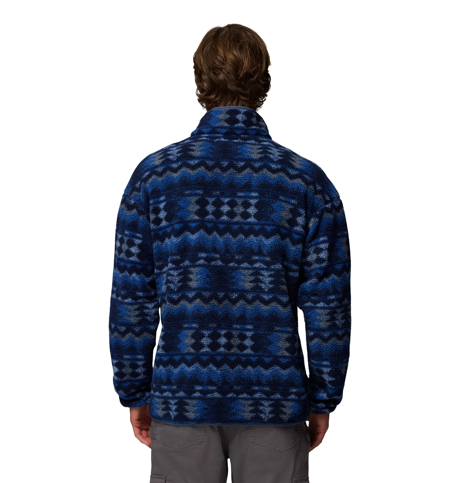 Men's Helvetia II Printed 1/2 Snap Fleece - Navy - Image 2