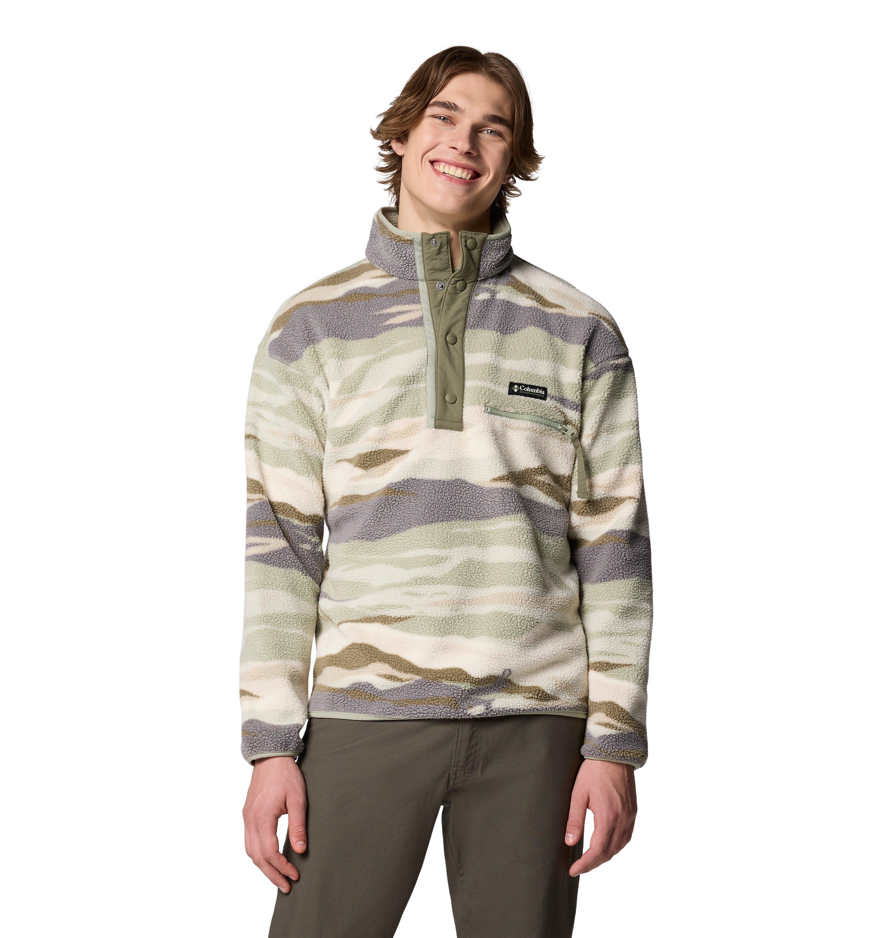 Men's Helvetia II Printed 1/2 Snap Fleece - Green / Grey