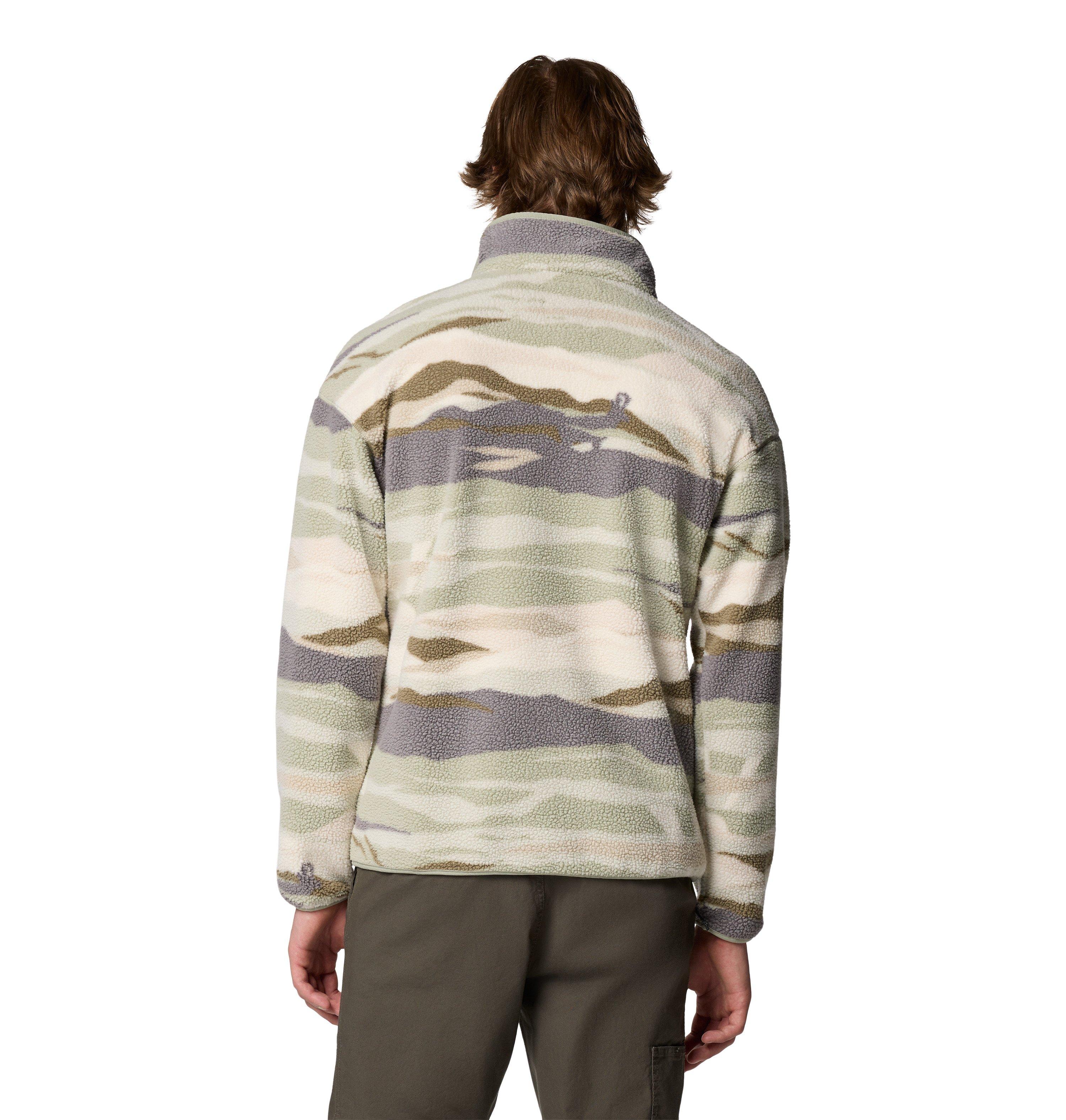 Men's Helvetia II Printed 1/2 Snap Fleece - Green / Grey - Image 2